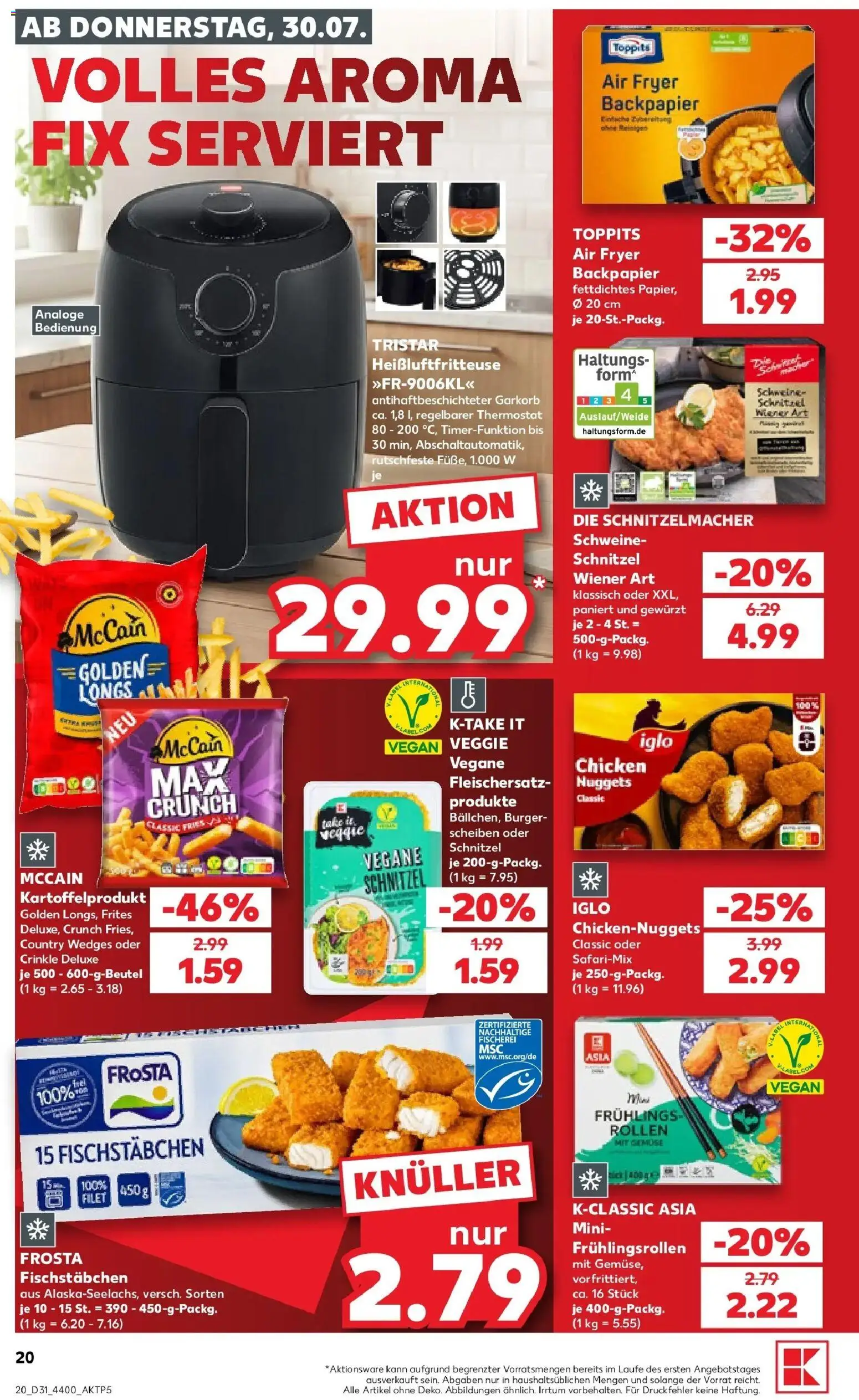 Kaufland Prospekt Ahrensfelde – gültig ab 27.07.2026 | Seite: 29 | Produkte: Iglo, Burger, Schnitzel, Frosta