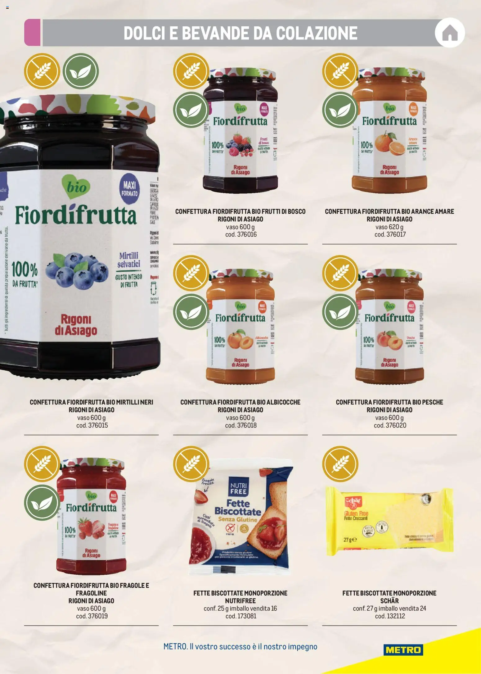 Volantino Metro del 17/08/2026 | Pagina: 45 | Prodotti: Ingredienti, Albicocche, Fette biscottate, Pesche