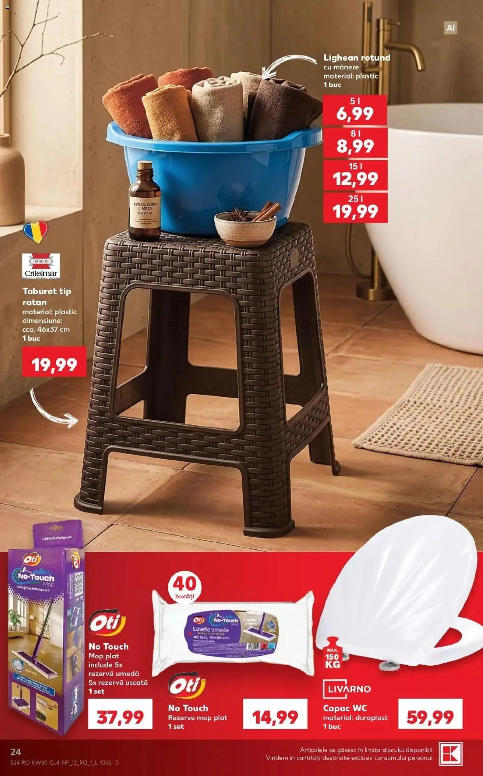 Kaufland Codlea 30.09.2026 - Revista si Oferta | Pagină: 24 | Produse: Mânere, Mop, Taburet, Lavete