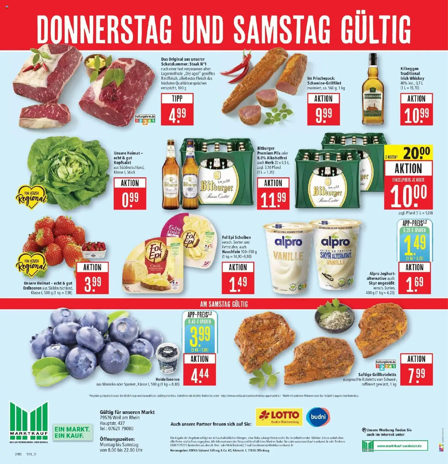 Marktkauf Prospekt Weil Am Rhein	 – gültig ab 27.04.2026 | Seite: 32 | Produkte: Bitburger, Skyr, Alpro, Fleisch