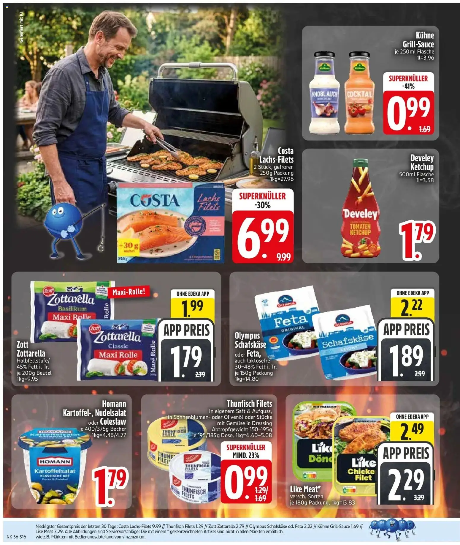 Edeka Prospekt Monheim (ab 31.08.2026) » Angebote Online | Seite: 18 | Produkte: Thunfisch, Gemüse, Like meat, Schafskase