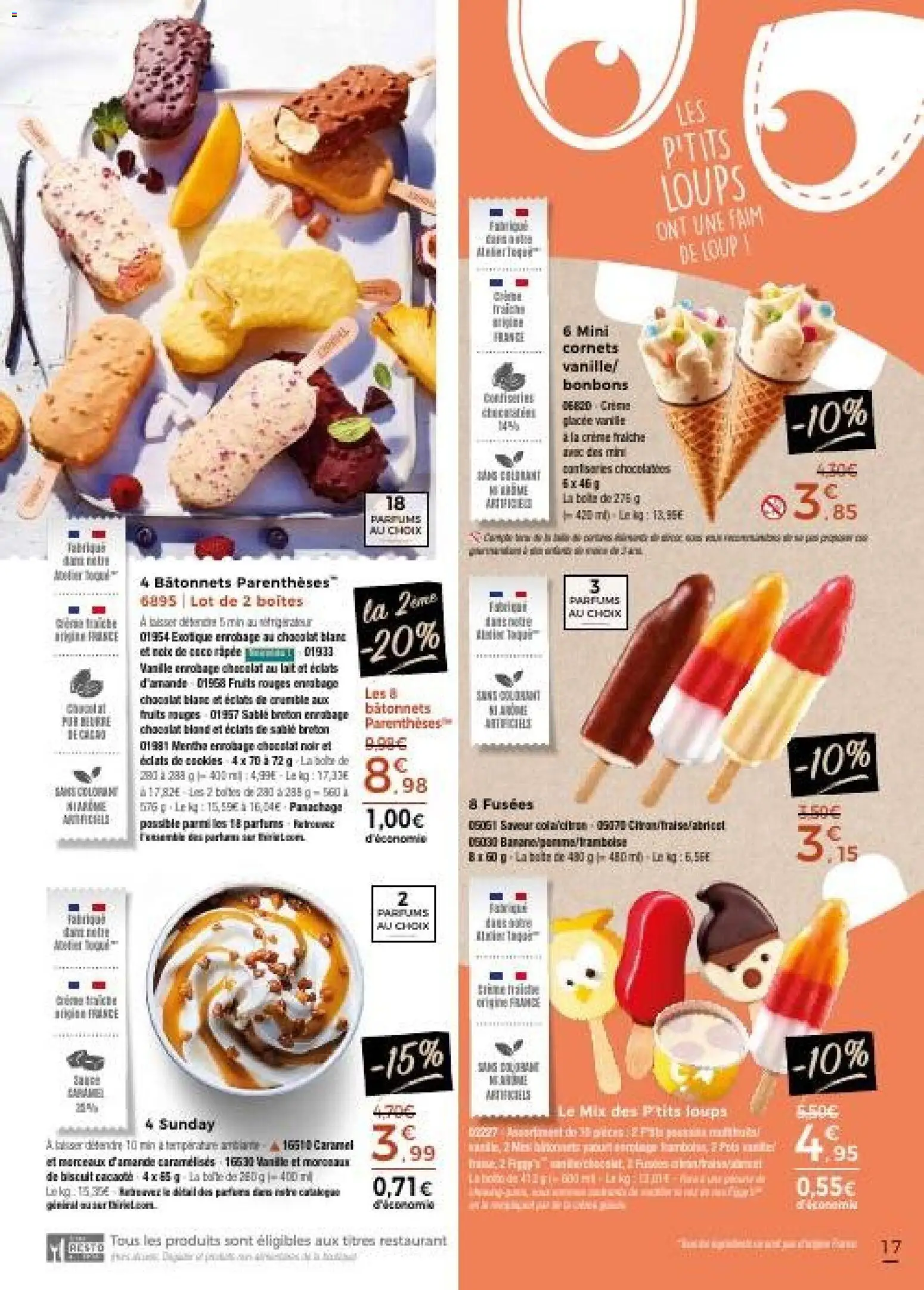 {H1} | Page: 17 | Produits: Menthe, Cookies, Chocolat, Crème
