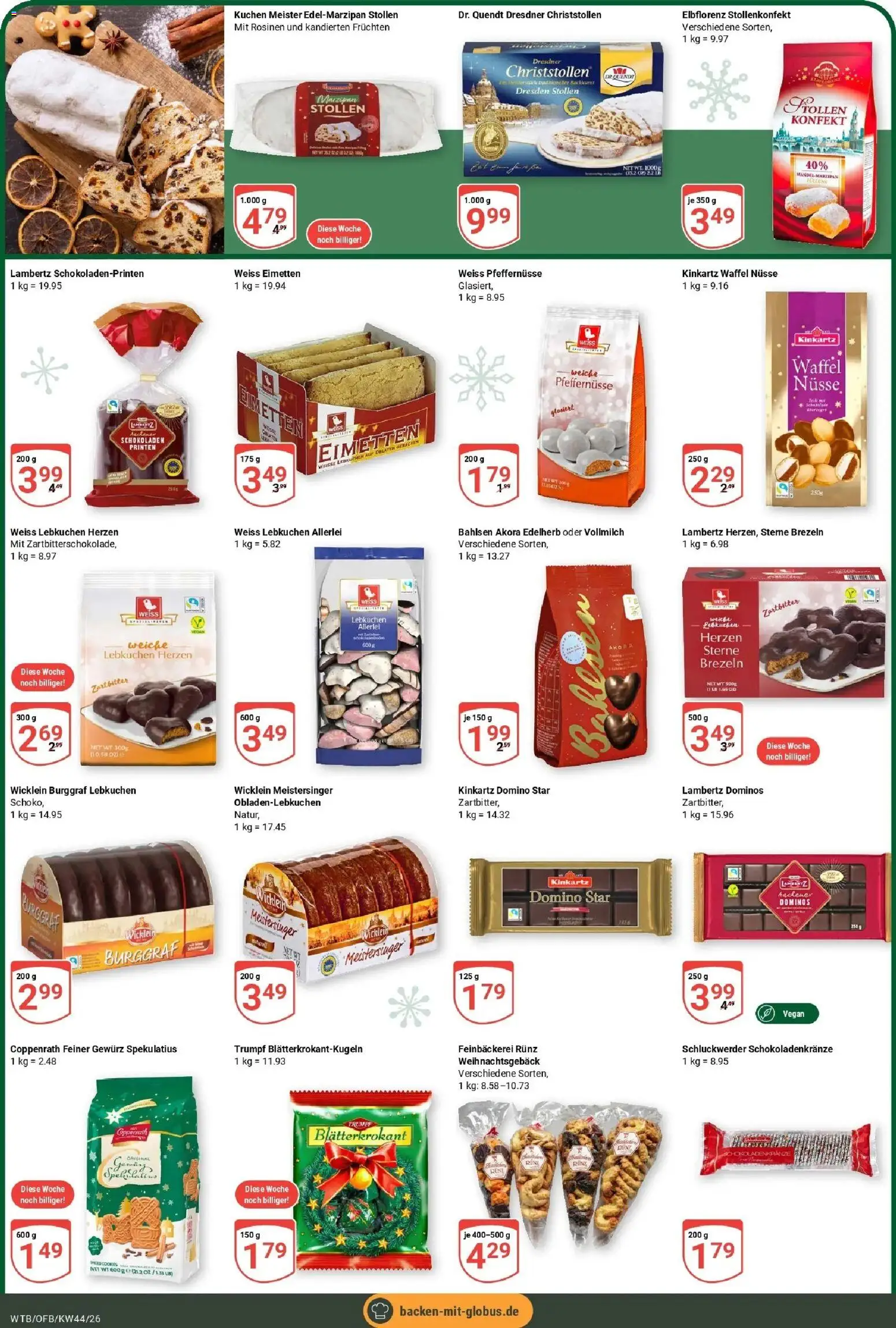 Globus Prospekt Wächtersbach (ab 26.10.2026) » Angebote online | Seite: 11 | Produkte: Rosinen, Kuchen, Nüsse