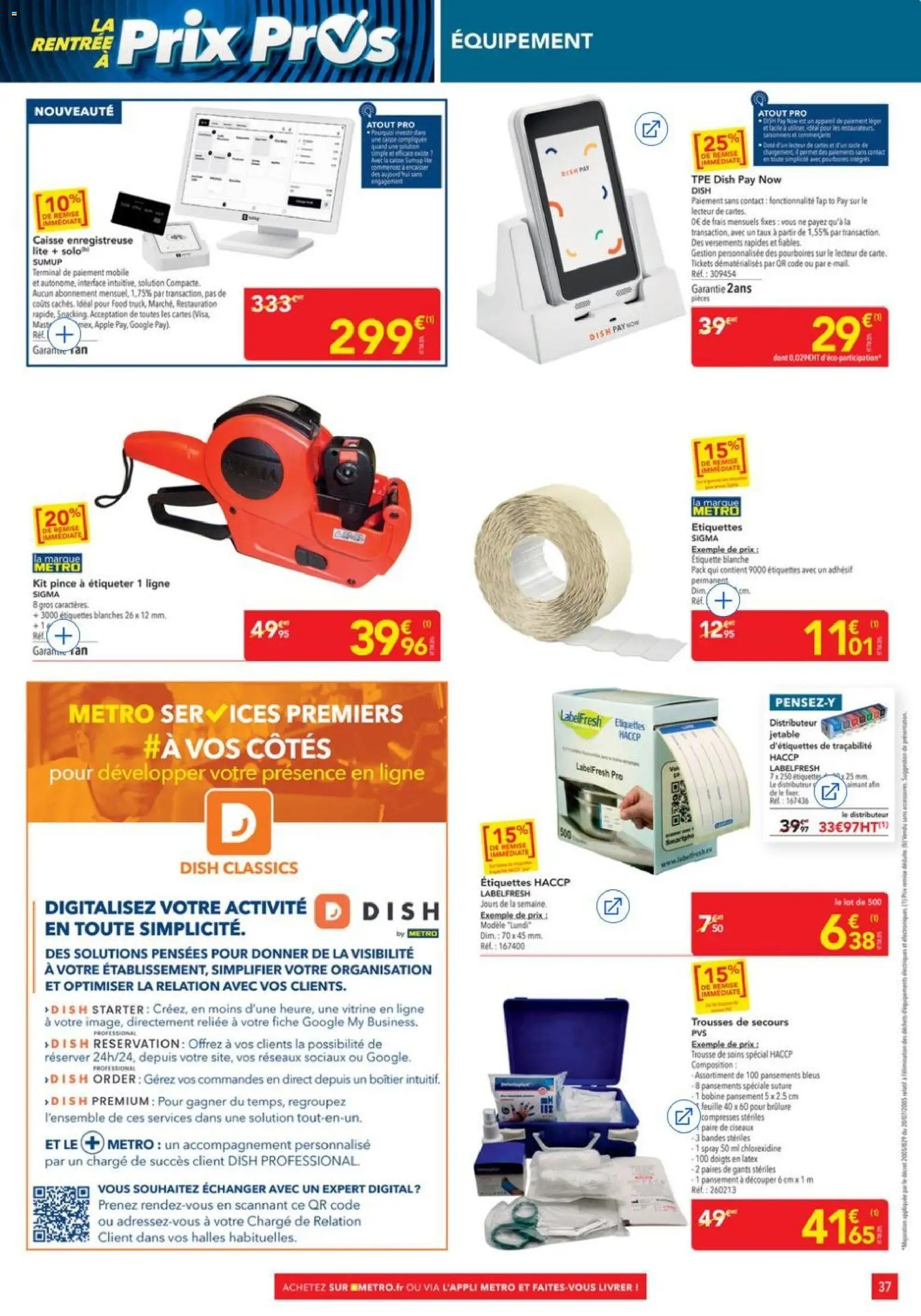 {H1} | Page: 37 | Produits: Étiquette, Ciseaux, Pince, Gants