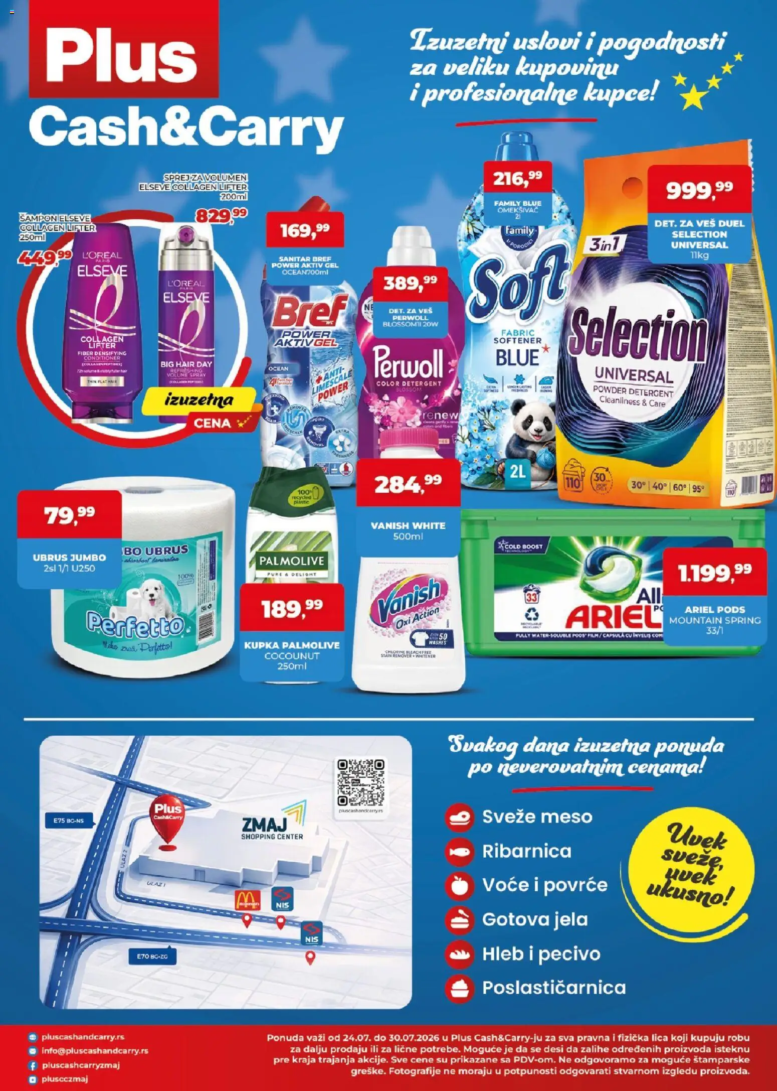 Plus Cash & Carry katalog - važi od 24.07.2026 | Strana: 4 | Proizvode: Palmolive, Perwoll, Šampon, Pecivo
