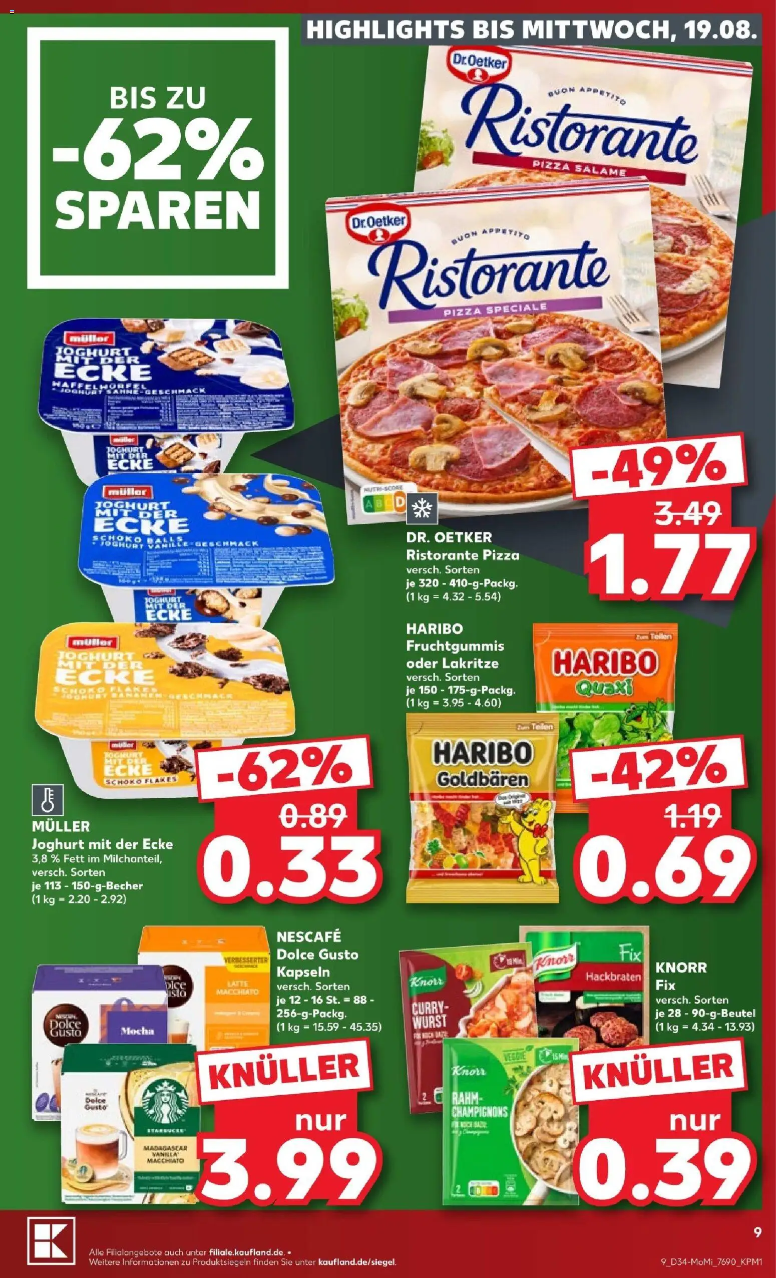 Kaufland Prospekt Speyer – gültig ab 17.08.2026 | Seite: 9 | Produkte: Ristorante, Nescafe, Knorr, Pizza