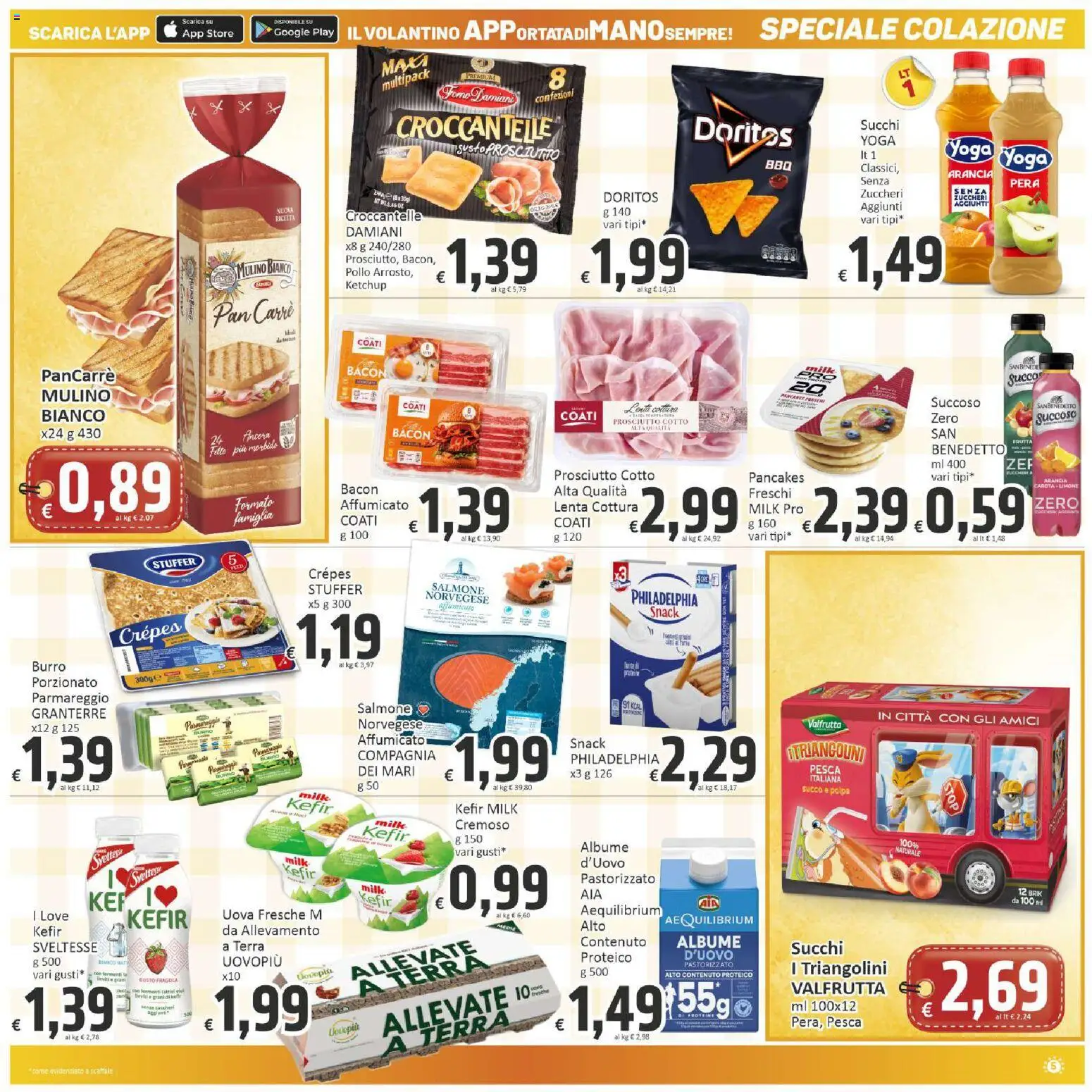 Volantino Paghi Poco del 22/09/2026 | Pagina: 5 | Prodotti: Uova, Pollo, Limone, Pesca