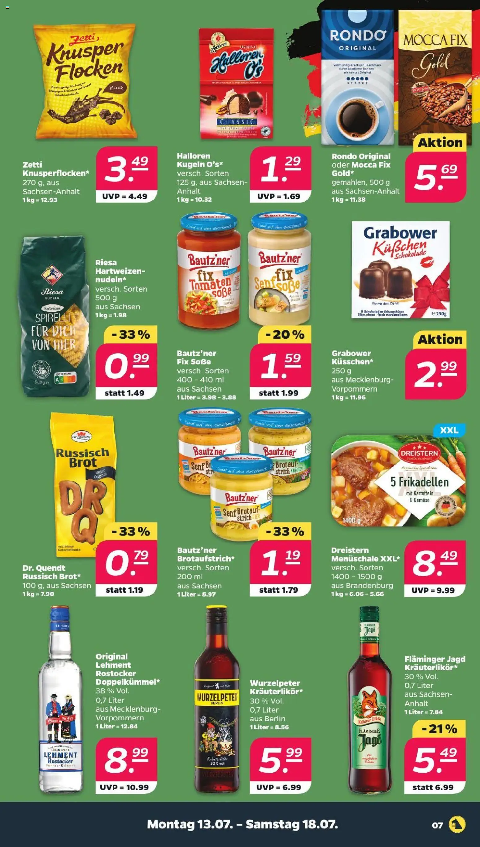 Netto Prospekt – gültig ab 13.07.2026 | Seite: 7 | Produkte: Eier, Schokolade, Tomaten, Sahne
