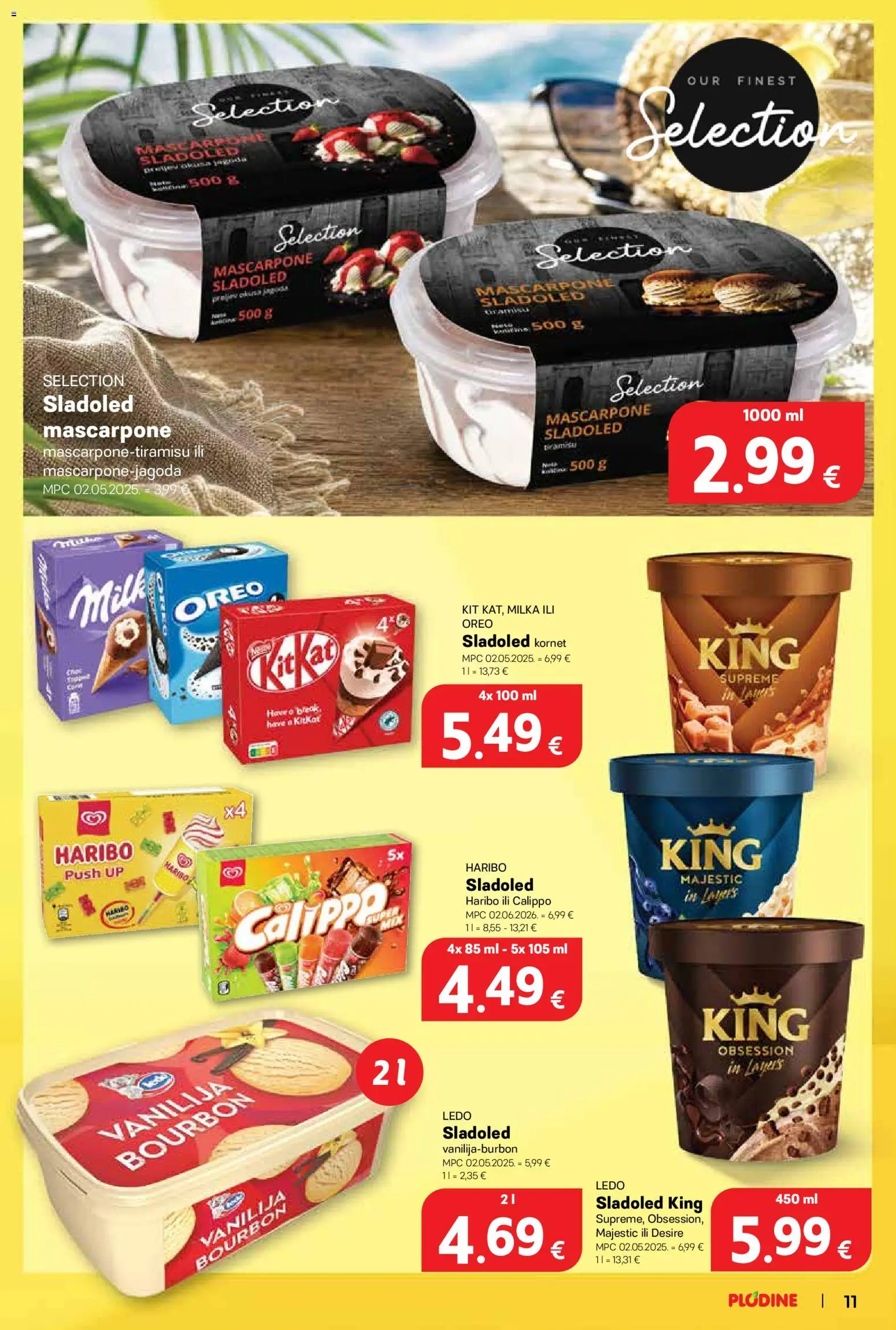 Plodine katalog | vrijedi od 12.08.2026 | Stranica: 11 | Proizvodi: Oreo, Oreo sladoled, Kitkat, Milka