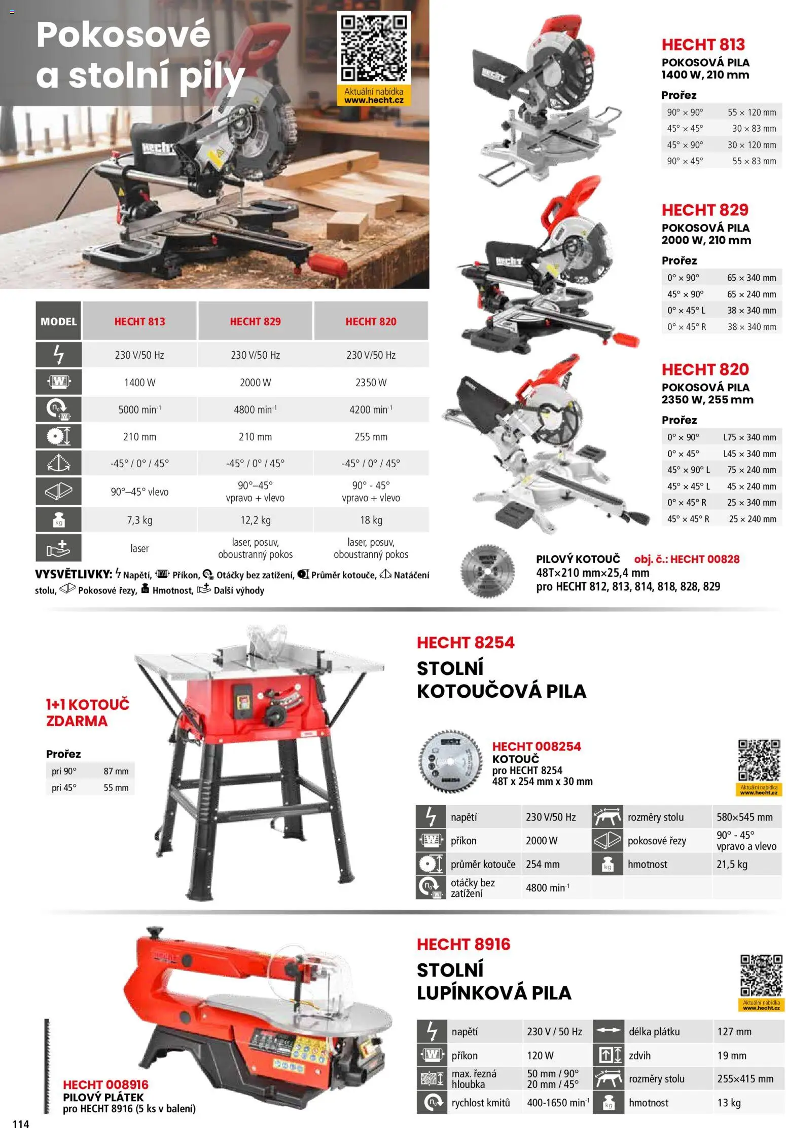 Hecht katalog - Jaro - léto 2026 od 19.02.2026 | Strana: 114 | Produkty: Kotoučová pila, Hecht, Pokosová pila, Pila