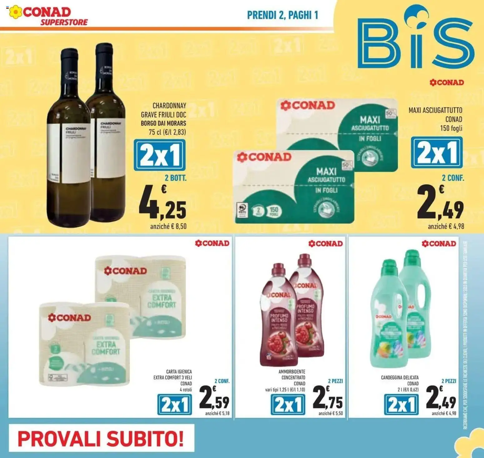 Anteprima volantino Conad dal 21/10/2026 prossima settimana | Pagina: 15 | Prodotti: Carta igienica, Ammorbidente, Candeggina, Asciugatutto