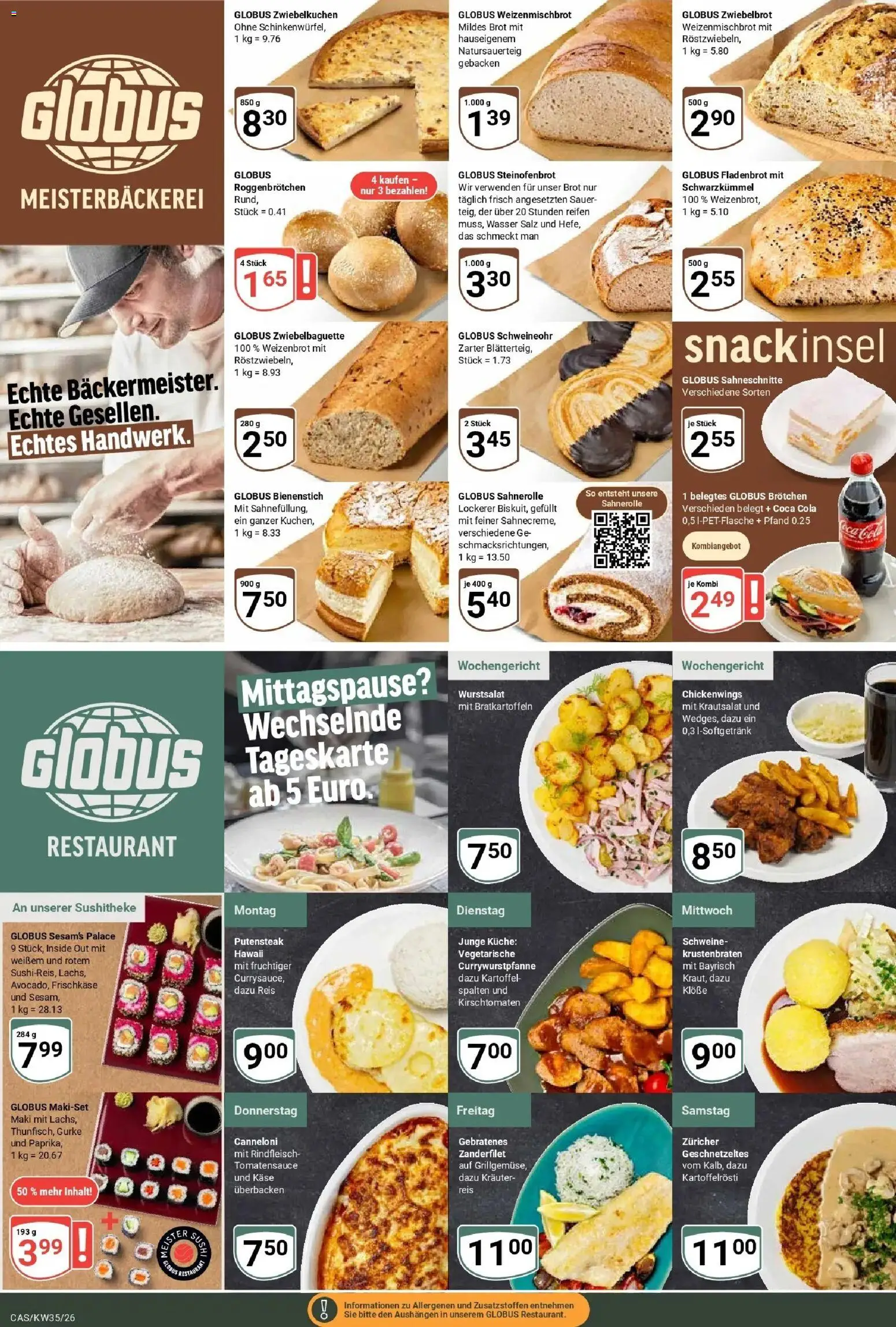 Globus Prospekt Castrop-Rauxel – gültig ab 24.08.2026 | Seite: 10 | Produkte: Cola, Salz, Brot, Kirschtomaten
