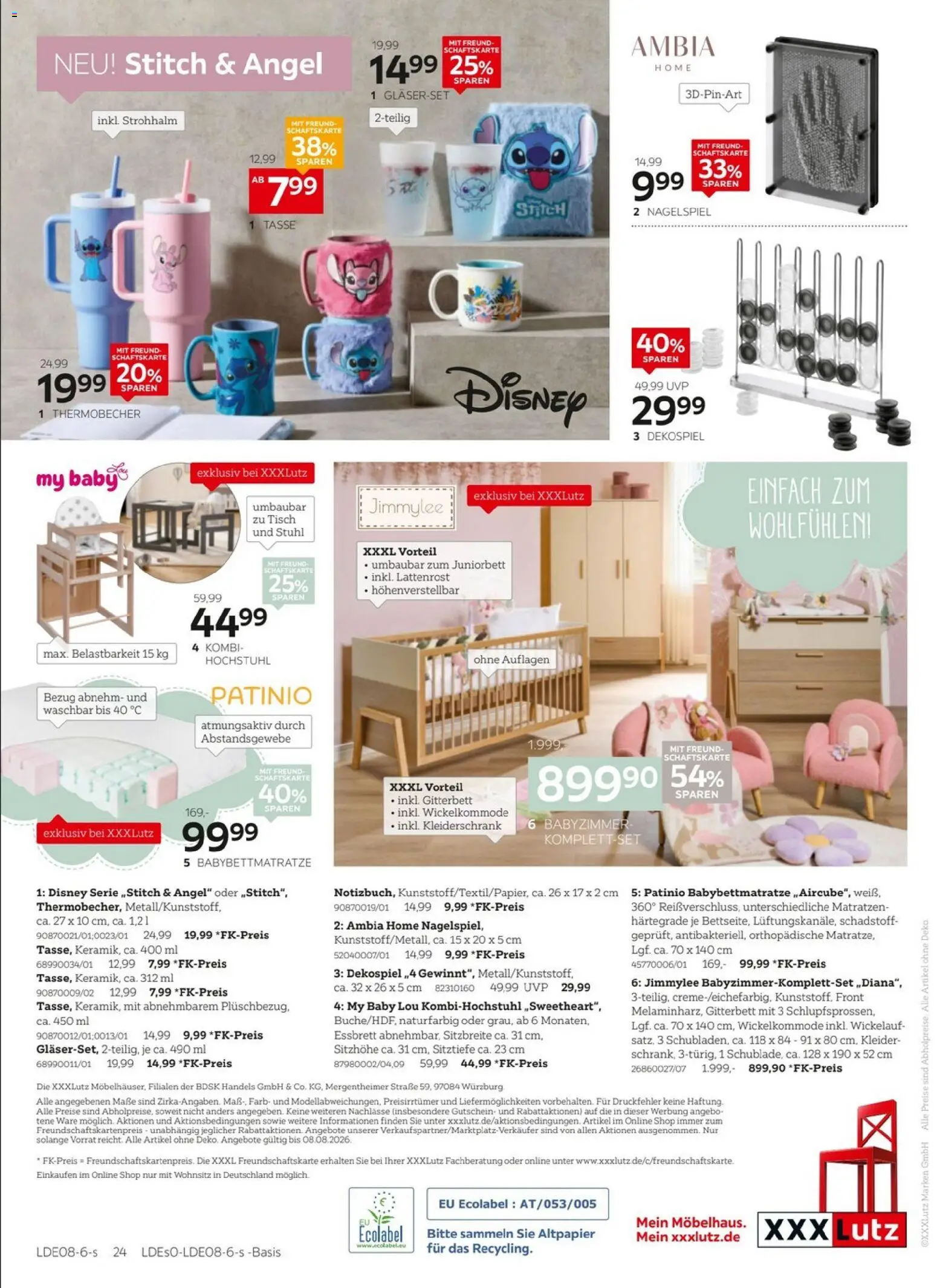 XXXLutz Wohnaccessoires – gültig ab 18.07.2026 | Seite: 24 | Produkte: Kleiderschrank, Lattenrost, Tisch, Stuhl