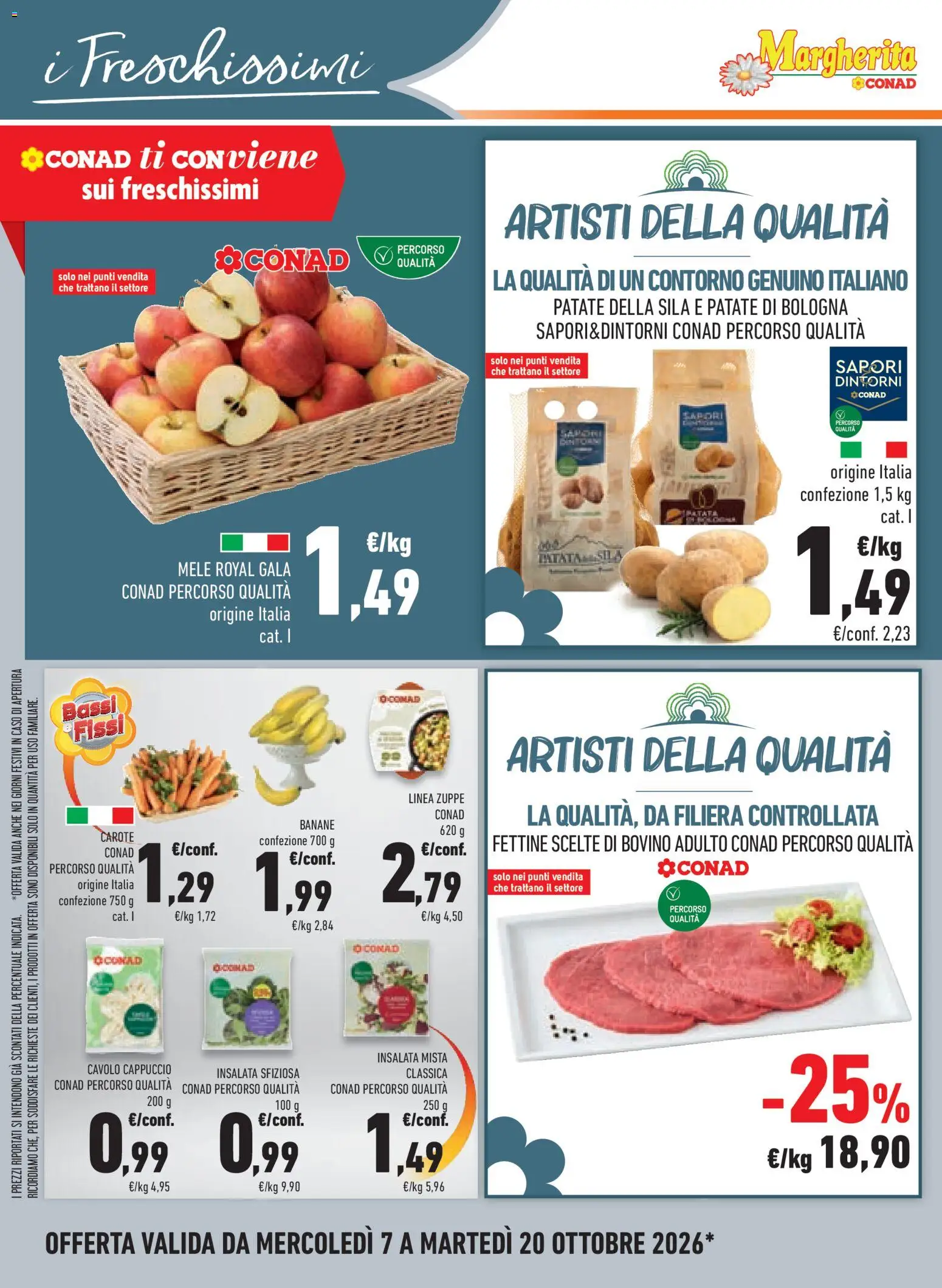 Volantino Conad del 07/10/2026 | Pagina: 24 | Prodotti: Bovino, Carote, Cavolo, Cappuccio
