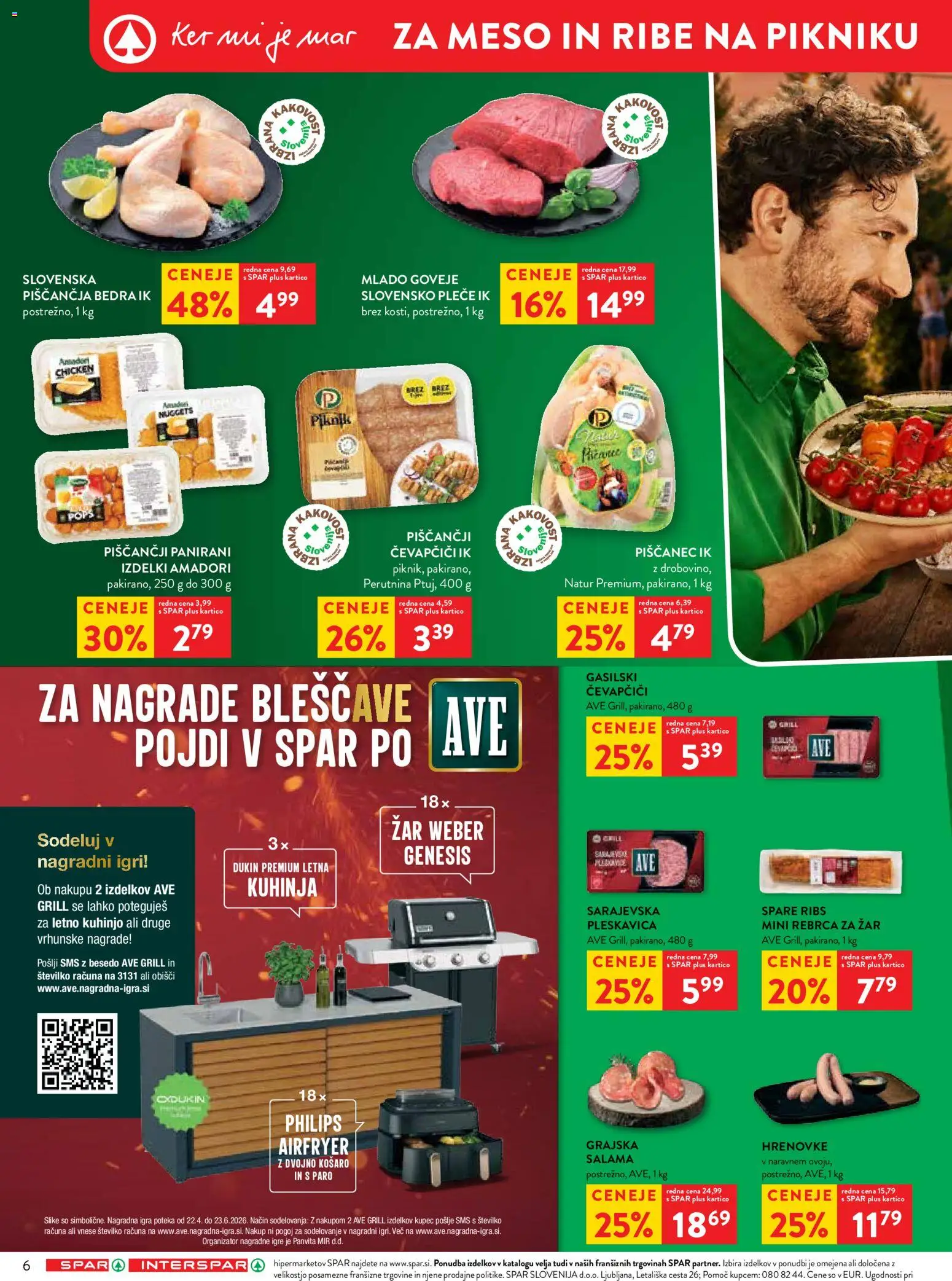 Novi Spar katalog ponudbe – veljaven od 17.06.2026 | Stran: 6 | Izdelki: Igra, Čevapčiči, Zar, Grill