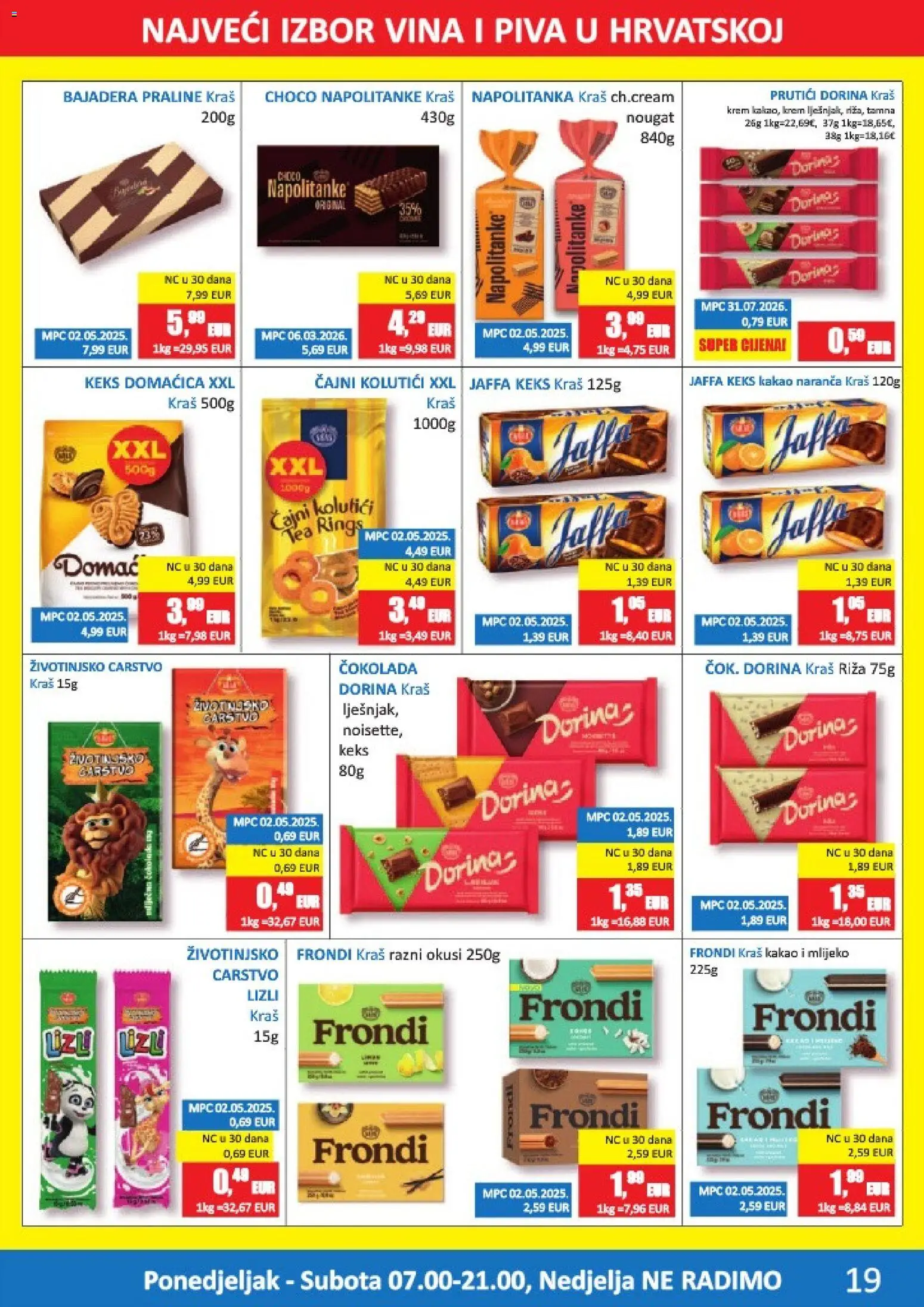 Vrutak katalog | vrijedi od 14.09.2026 | Stranica: 19 | Proizvodi: Čajni kolutići, Dorina, Mlijeko, Kakao