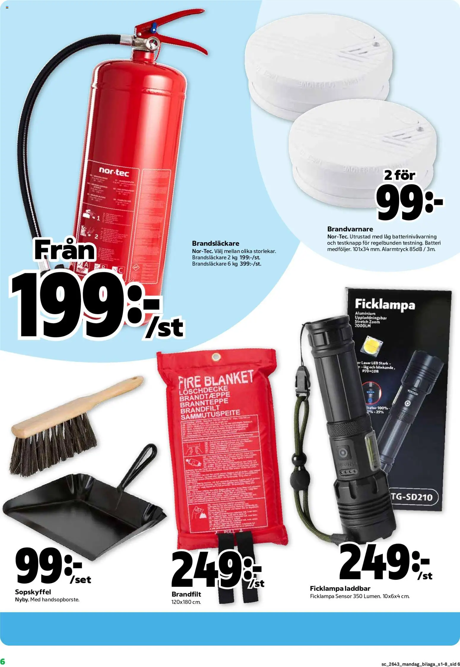Stora Coop reklamblad aktuell från 19/10/2026 | Sida: 22 | Produkter: Batteri, Brandsläckare, Ficklampa