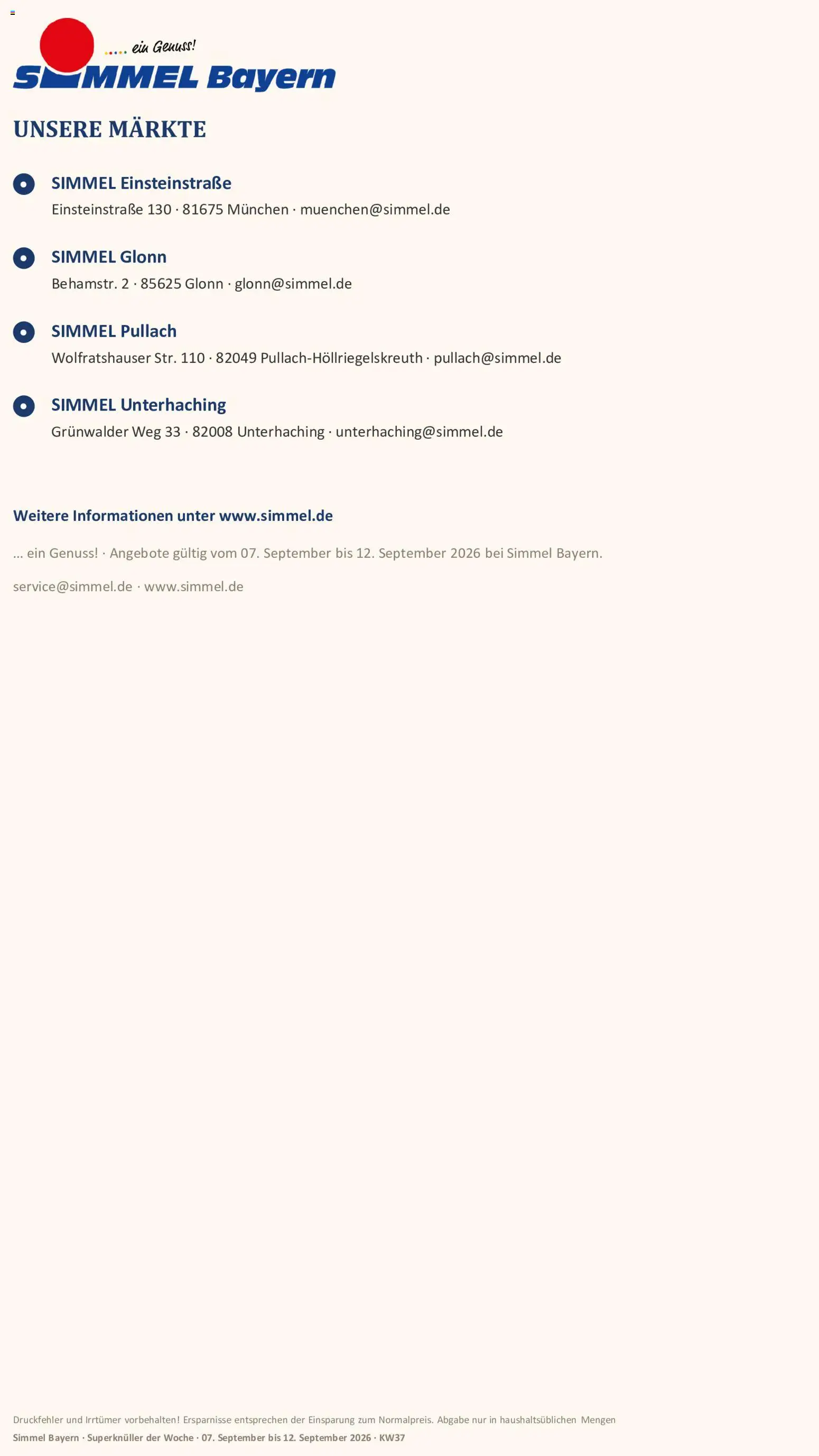 Simmel Bayern – gültig ab 07.09.2026 | Seite: 19