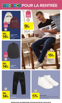 Carrefour - Prévisualisation de Sweat à capuche homme, 60% coton - 40% polyester. Écru ou henné. Du S au XXXL. valide à partir de 11/08/2026 | Page: 53 | Produits: Jeans, Jean, Sweat à capuche, Baskets