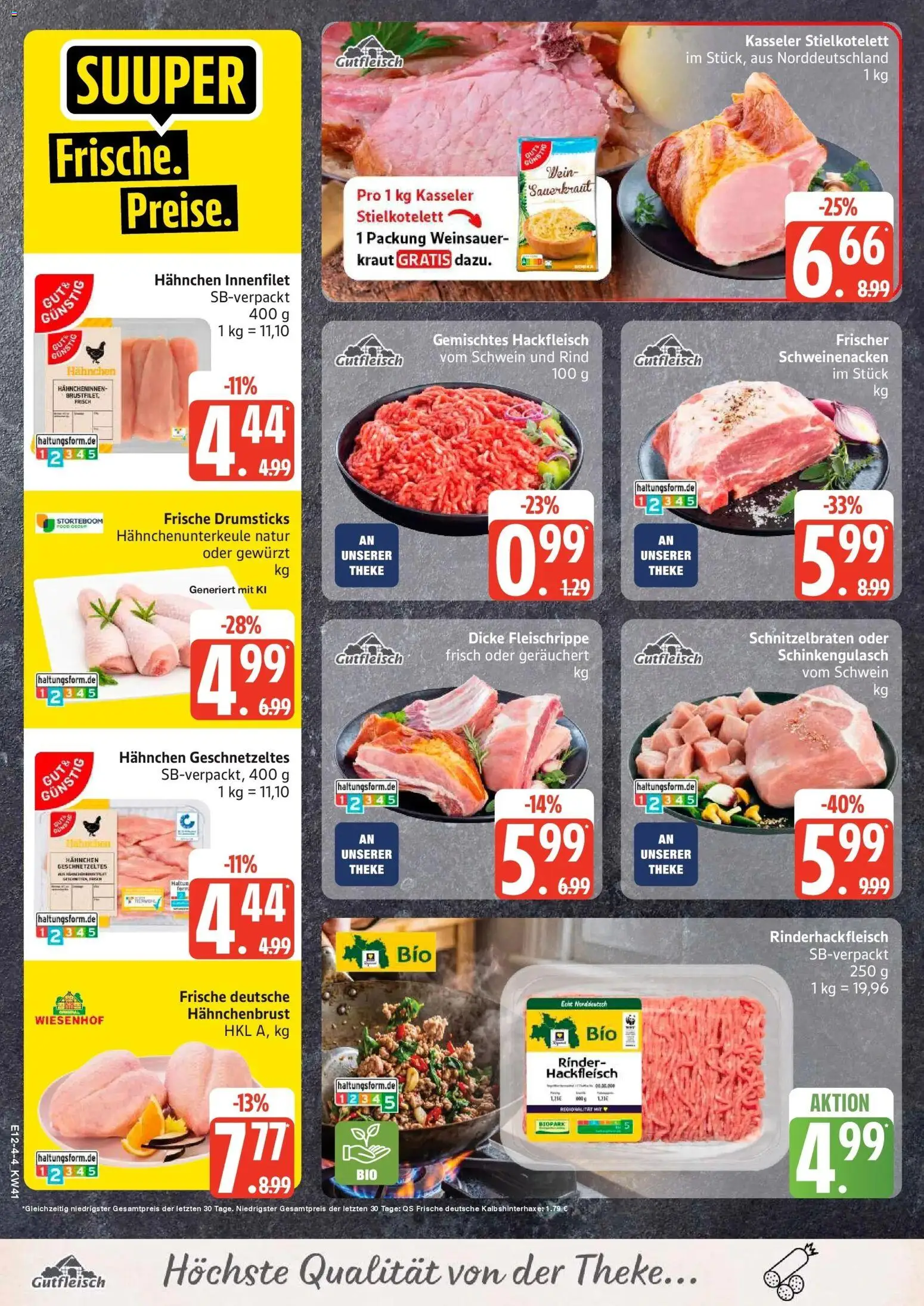 Edeka Prospekt Warnemünde / Rostock (ab 05.10.2026) » Angebote Online | Seite: 4 | Produkte: Hahnchen, Theke, Hackfleisch, Hahnchenbrust