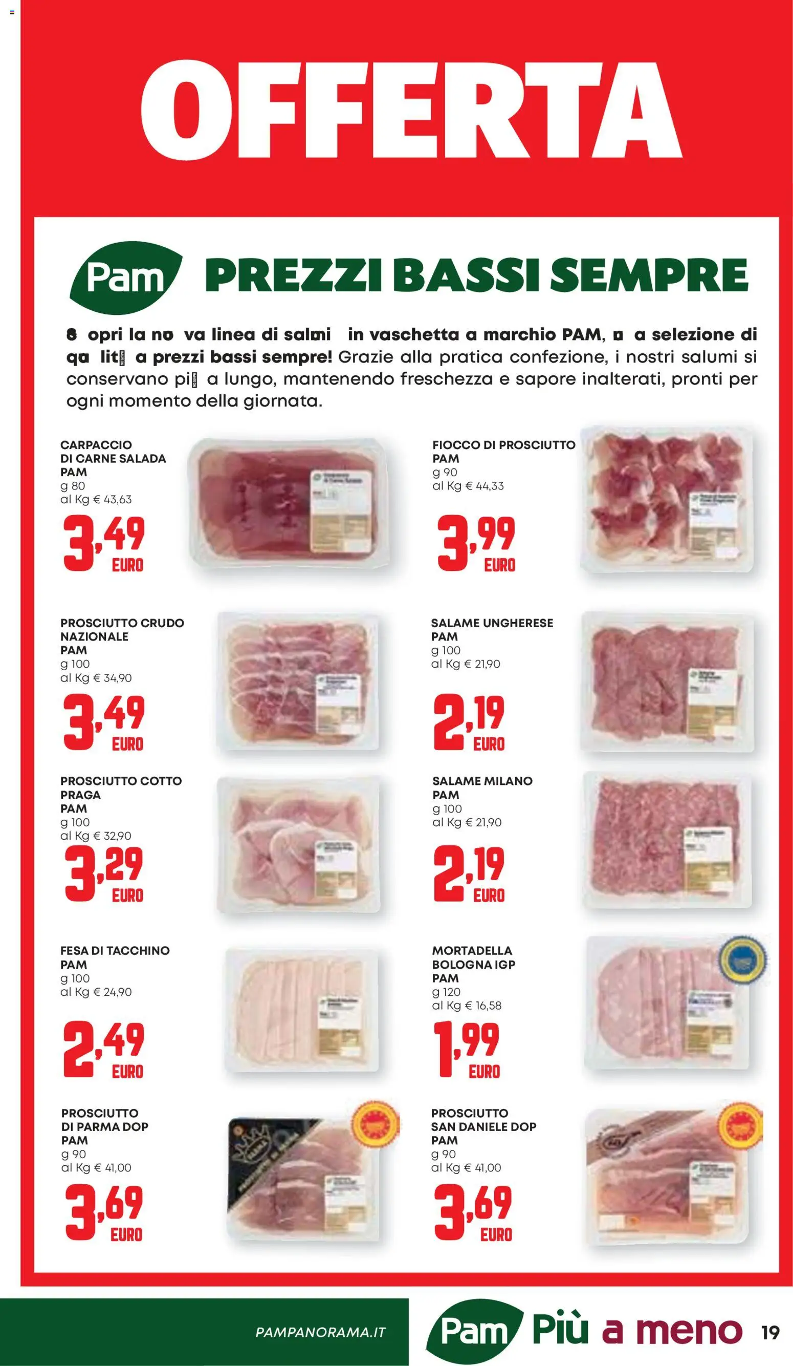 Volantino Panorama del 07.04.2026 | Pagina: 19 | Prodotti: Prosciutto di Parma, Prosciutto Cotto, Tacchino, Prosciutto
