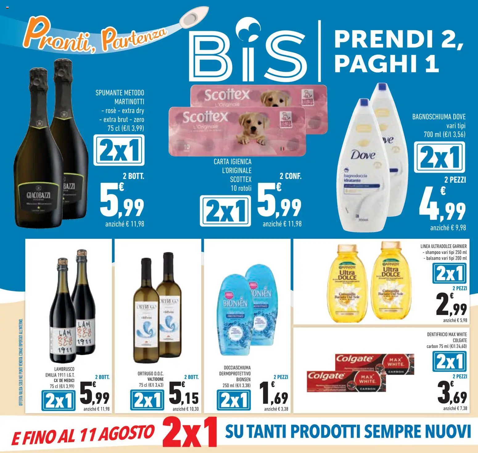 Volantino Conad del 15/07/2026 | Pagina: 8 | Prodotti: Shampoo, Balsamo, Bagnoschiuma, Spumante