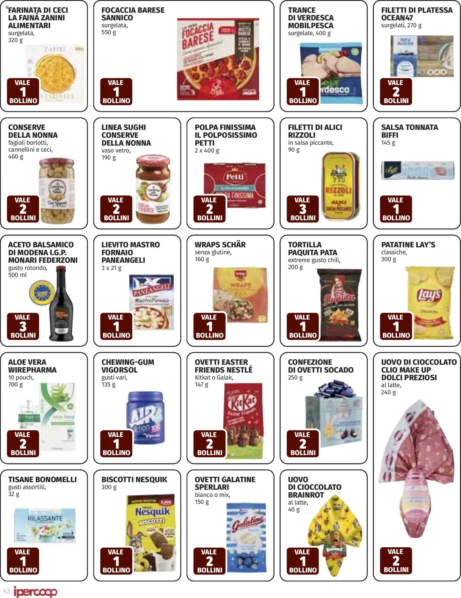 Volantino Ipercoop del 12.03.2026 | Pagina: 42 | Prodotti: Focaccia, Fagioli, Salsa, Vaso