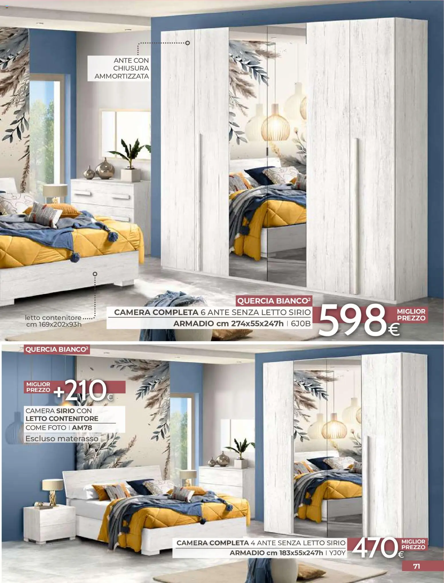 Volantino Mondo Convenienza del 01/09/2026 | Pagina: 73 | Prodotti: Contenitore, Letto, Materasso, Armadio