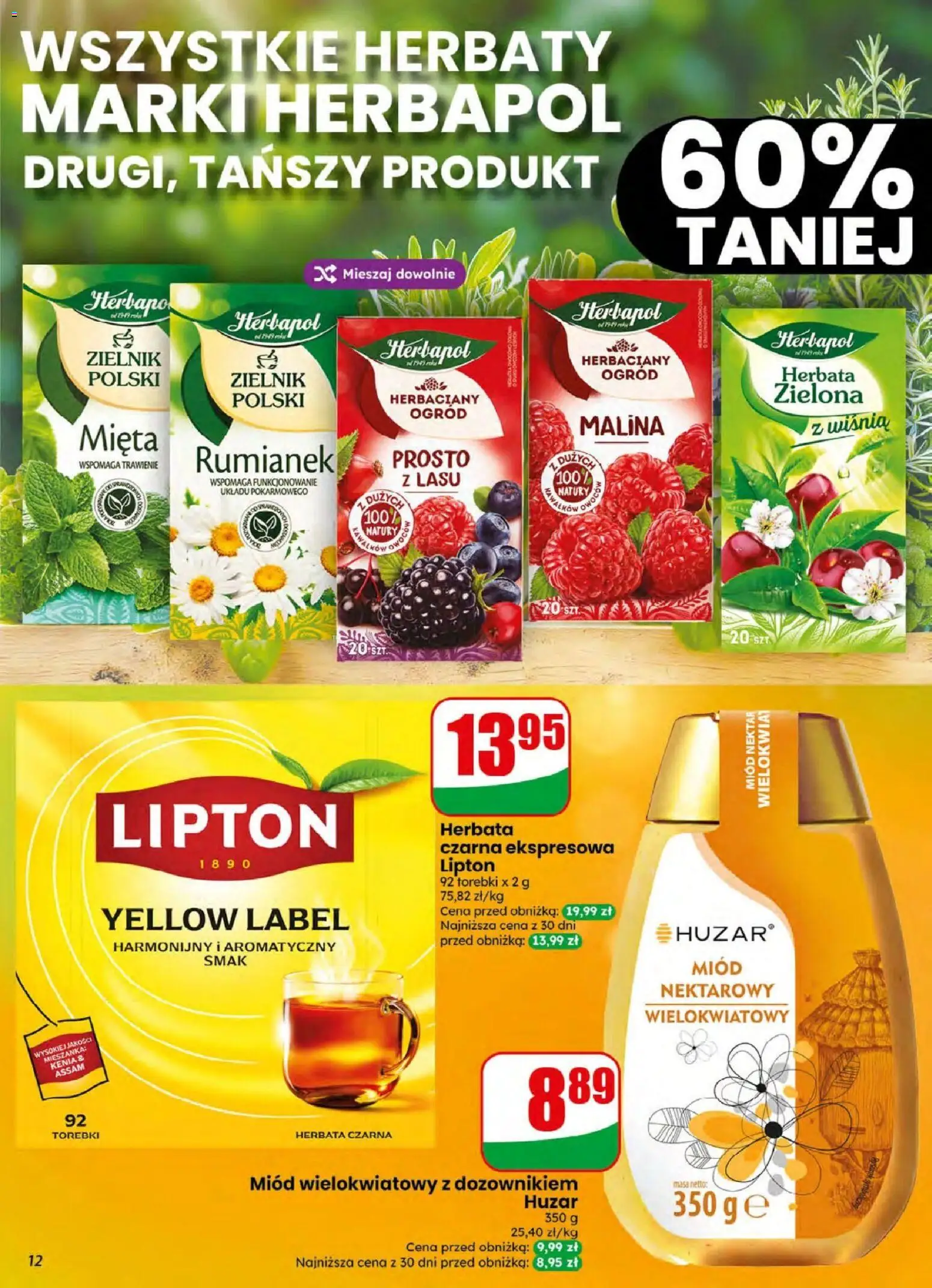 Dino gazetka od 05.08.2026 | Strona: 12 | Produkty: Malina, Mięta, Herbata, Torebki