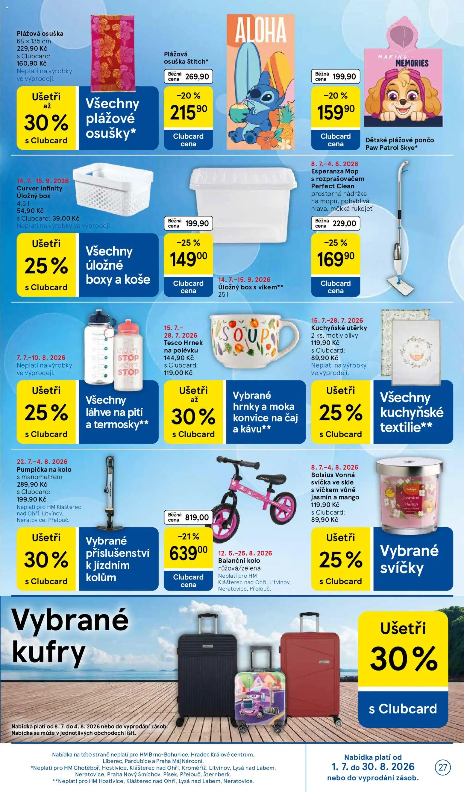 Tesco leták - Hypermarket od 22.07.2026 | Strana: 27 | Produkty: Hrnky, Box, Mop, Pumpička na kolo