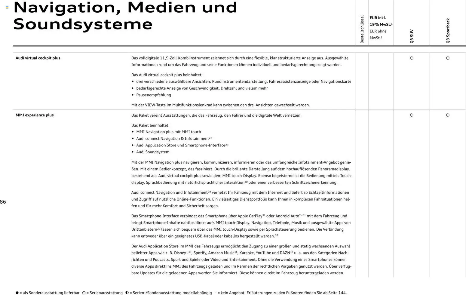 Audi Q3 – gültig ab 29.01.2026 | Seite: 86 | Produkte: Spiel, Smartphones, Apple, Smartphone