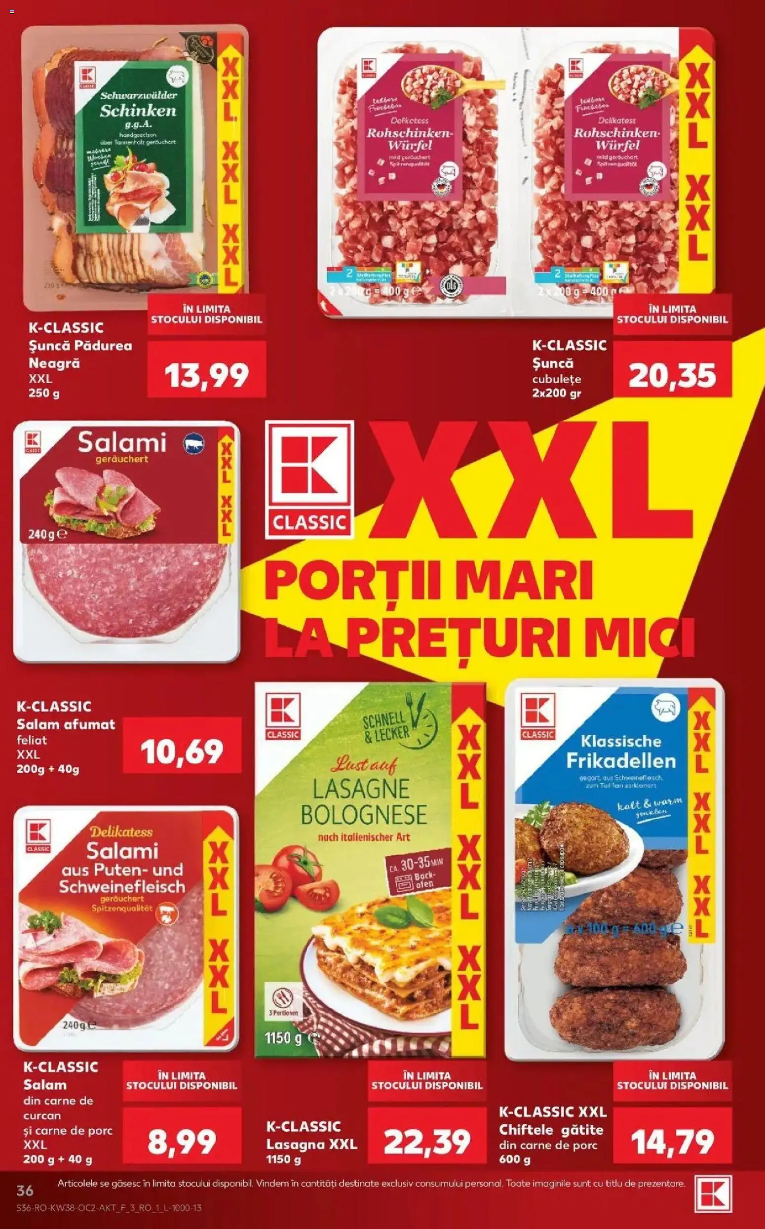Kaufland Alba Iulia 16.09.2026 - Revista si Oferta | Pagină: 36 | Produse: Art, Mici, Salam, Carne De Porc