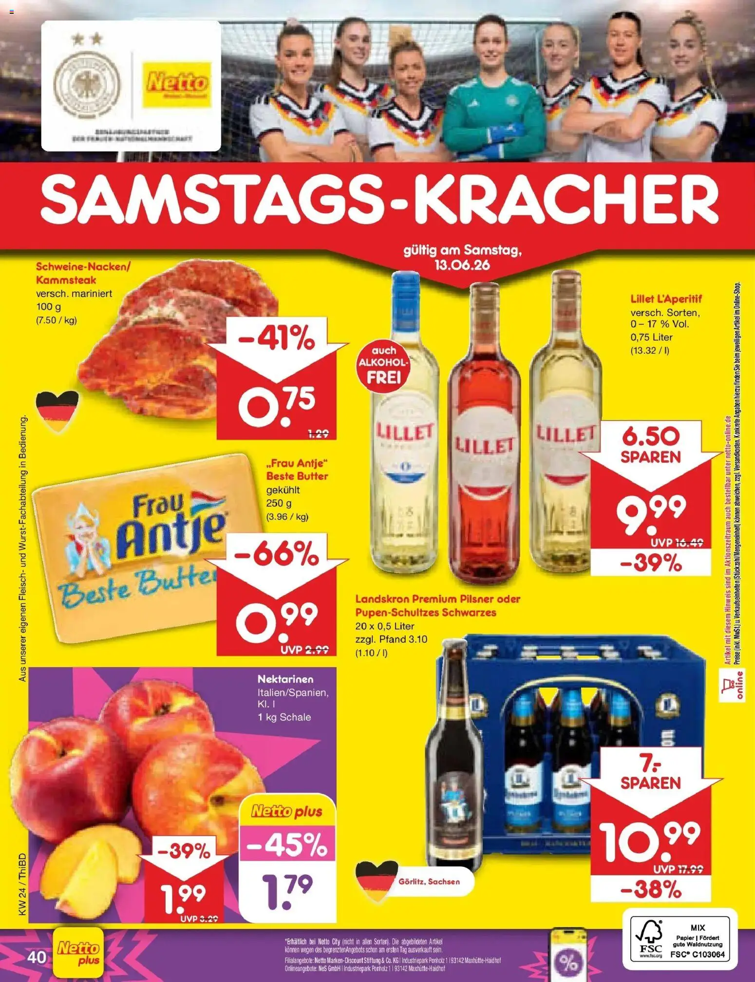Netto Marken-Discount Prospekt Thiendorf – gültig ab 08.06.2026 | Seite: 60 | Produkte: Butter, Nektarinen, Lillet, Fleisch