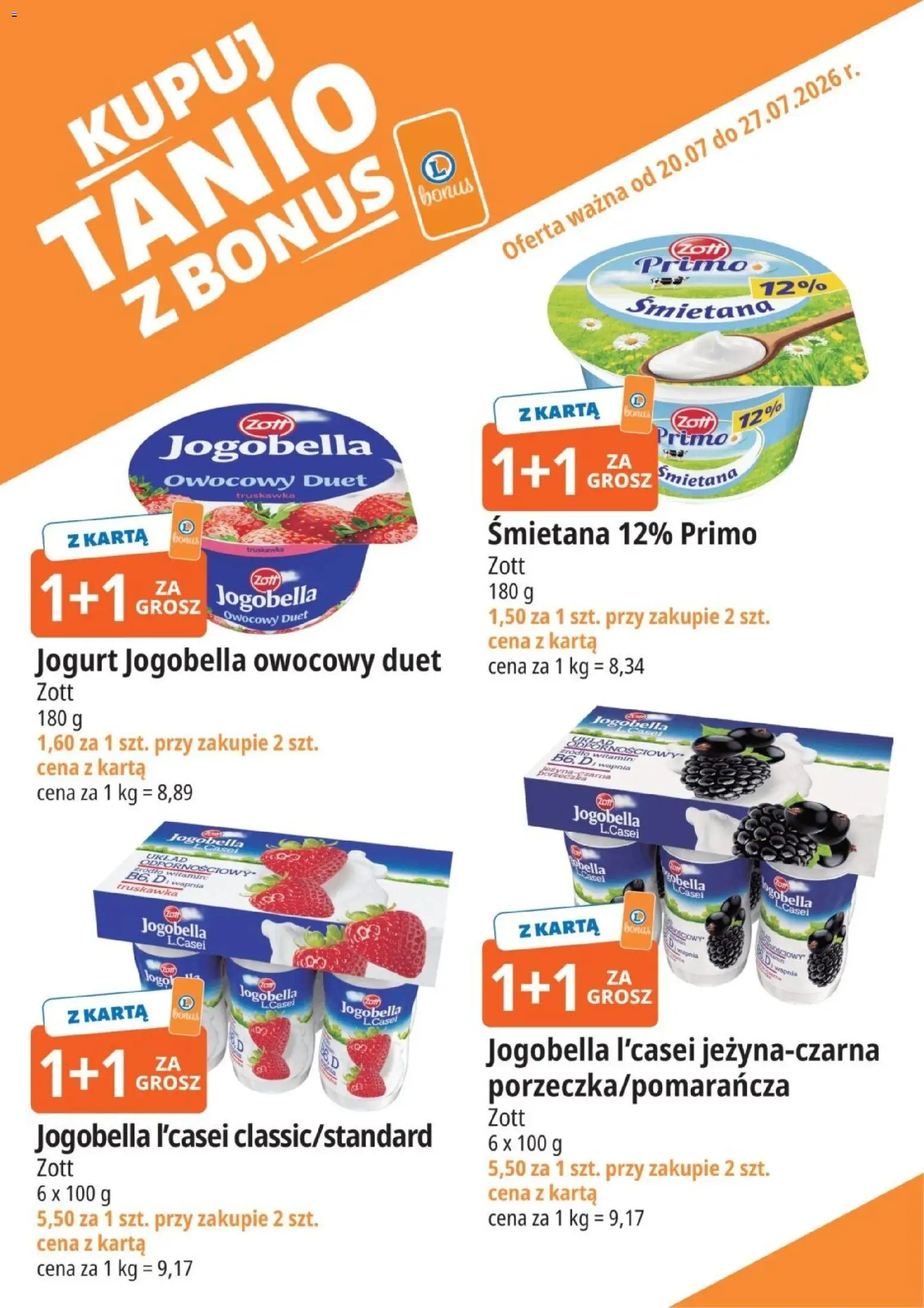 E.Leclerc gazetka - Kupony dodatkowe od 20.07.2026 | Strona: 13 | Produkty: Karta, Jogurt, Śmietana