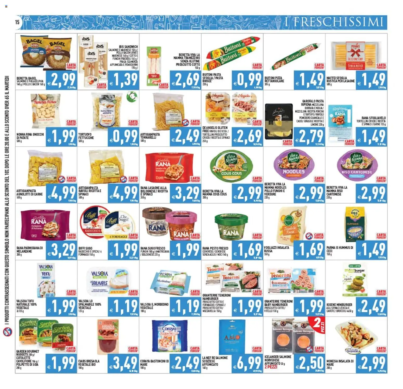 Volantino PIM Supermercati del 10.06.2026 | Pagina: 15 | Prodotti: Pollo, Tramezzino, Hamburger, Fettuccine