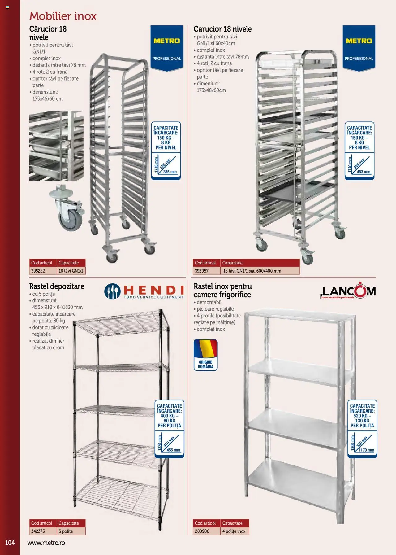 Noul catalog Metro – valabil de la 17.09.2025 | Pagină: 104 | Produse: Fier, Depozitare