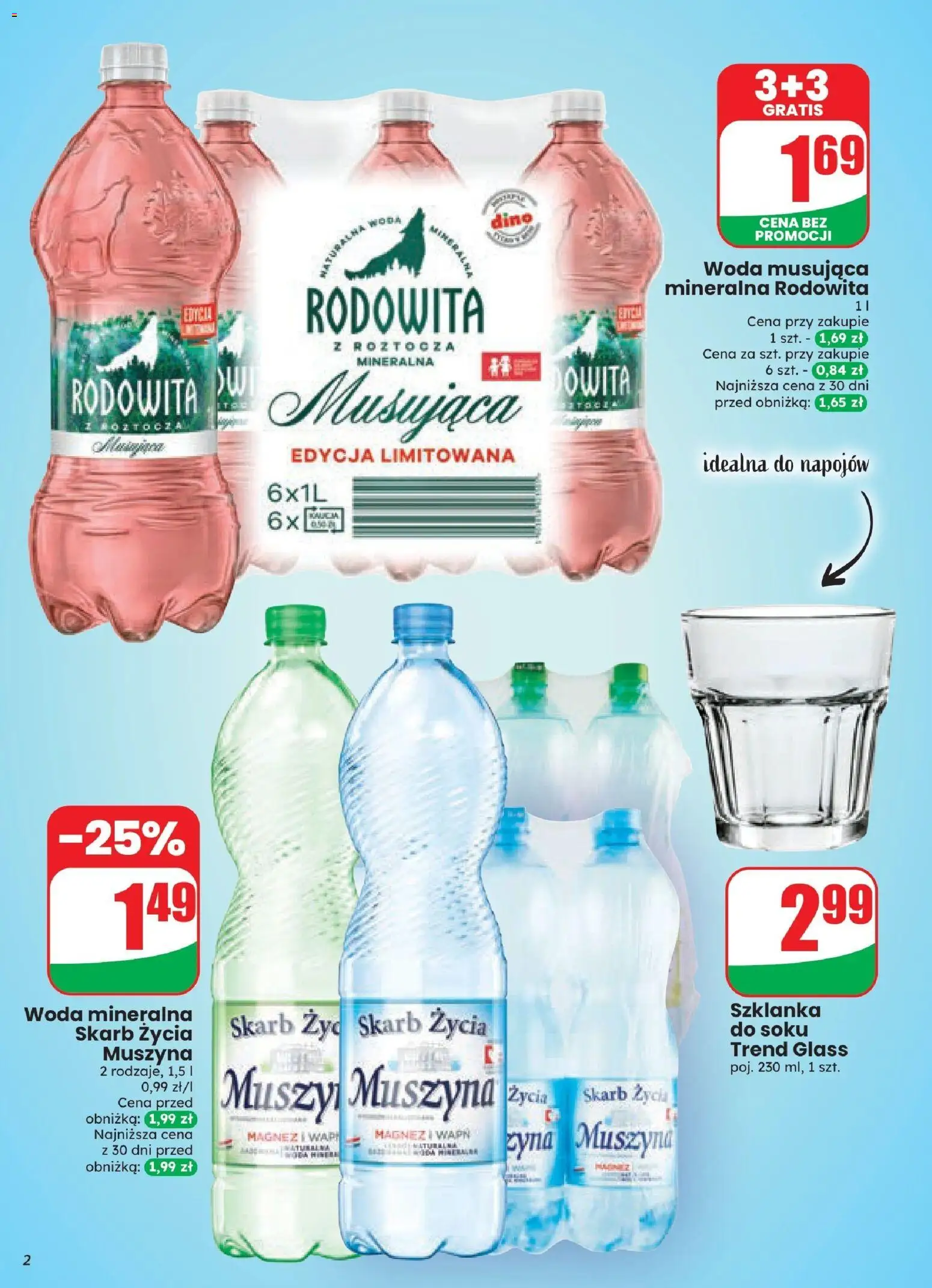 Dino gazetka od 21.10.2026 | Strona: 2 | Produkty: Szklanka, Woda mineralna, Woda