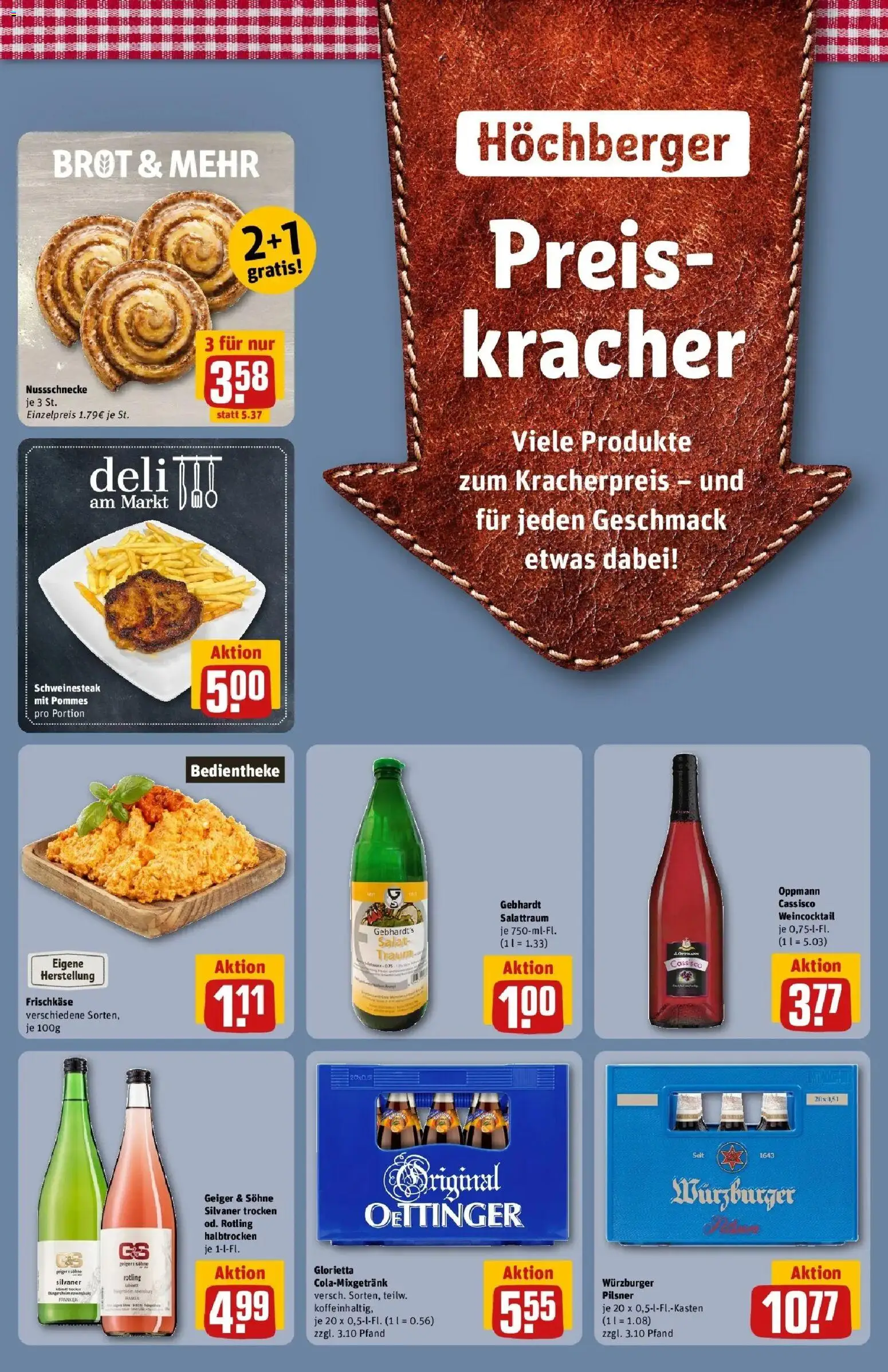 REWE Prospekt ab 17.08.2026 zum Blättern » Angebote | Seite: 37 | Produkte: Pommes, Oettinger, Sahne, Salat