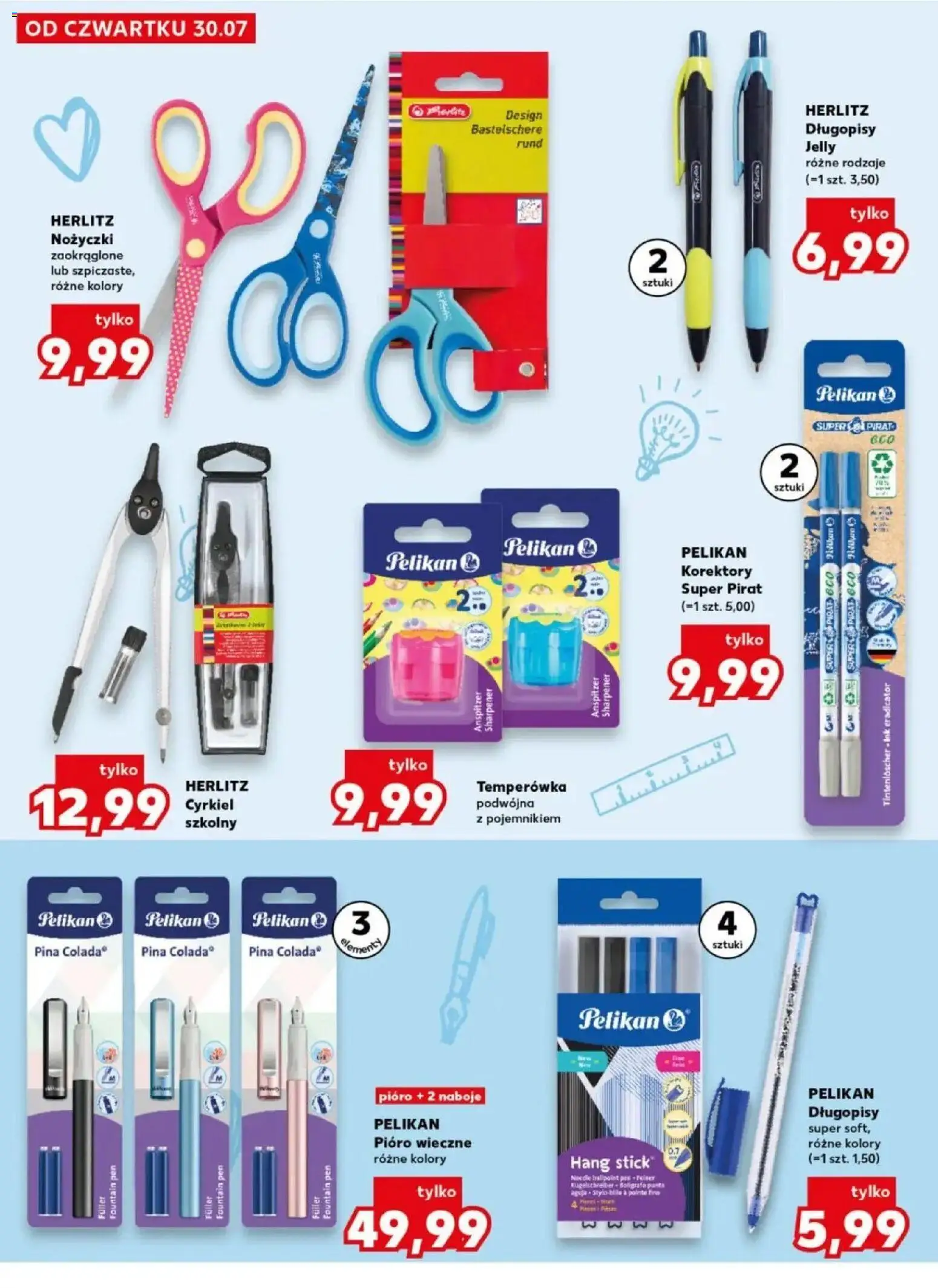 Kaufland gazetka - Wszystko do szkoły od 30.07.2026 - od jutra PDF | Strona: 20 | Produkty: Temperówka, Długopisy