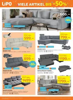 Lipo aktionen ab 21.07.2026 gültig | Seite: 2 | Produkte: Kissen, Ecksofa, Wohnlandschaft