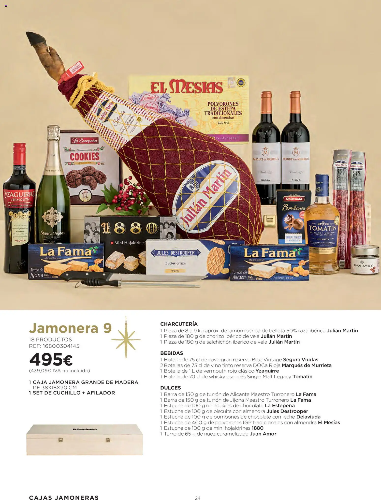 El Corte Inglés Cestas Navidad 2026 Cataluňa │ válido desde el 08/10/2026 | Página: 24 | Productos: Leche, Jamón, Dulces, Almendras