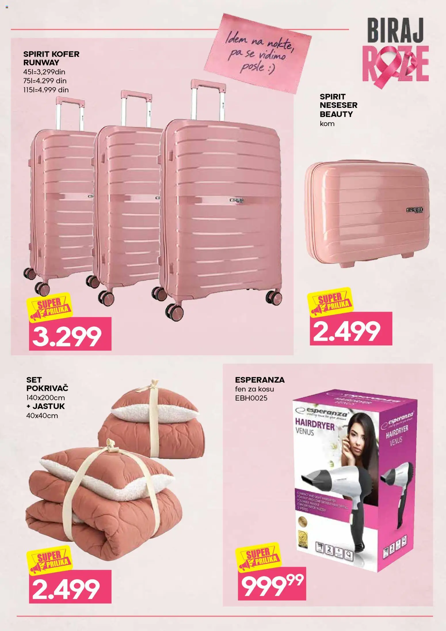 Idea katalog - važi od 01.10.2026 | Strana: 23 | Proizvode: Kofer, Jastuk, Fen, Fen za kosu