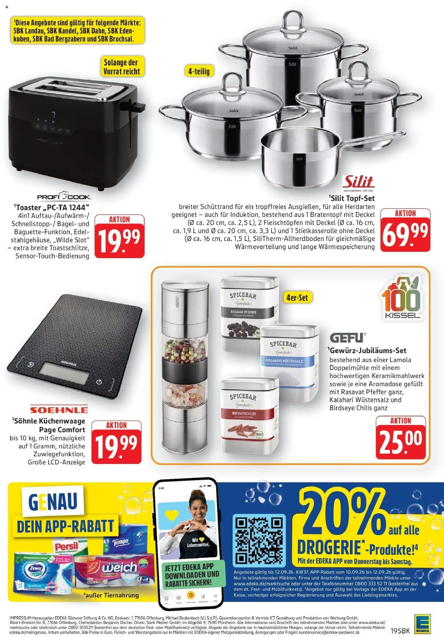 Edeka Prospekt Walldorf (ab 07.09.2026) » Angebote Online | Seite: 19 | Produkte: Bad, Pfeffer, Tempo, Persil