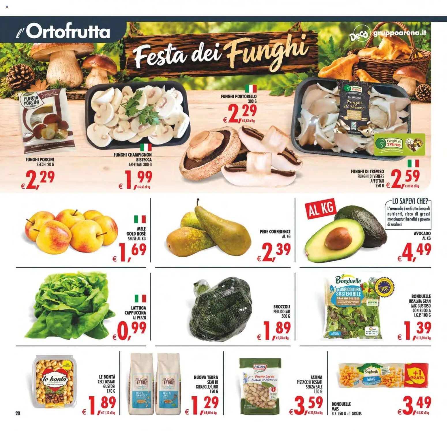 Volantino Decò del 23/10/2026 | Pagina: 20 | Prodotti: Mele, Sale, Broccoli, Bistecca