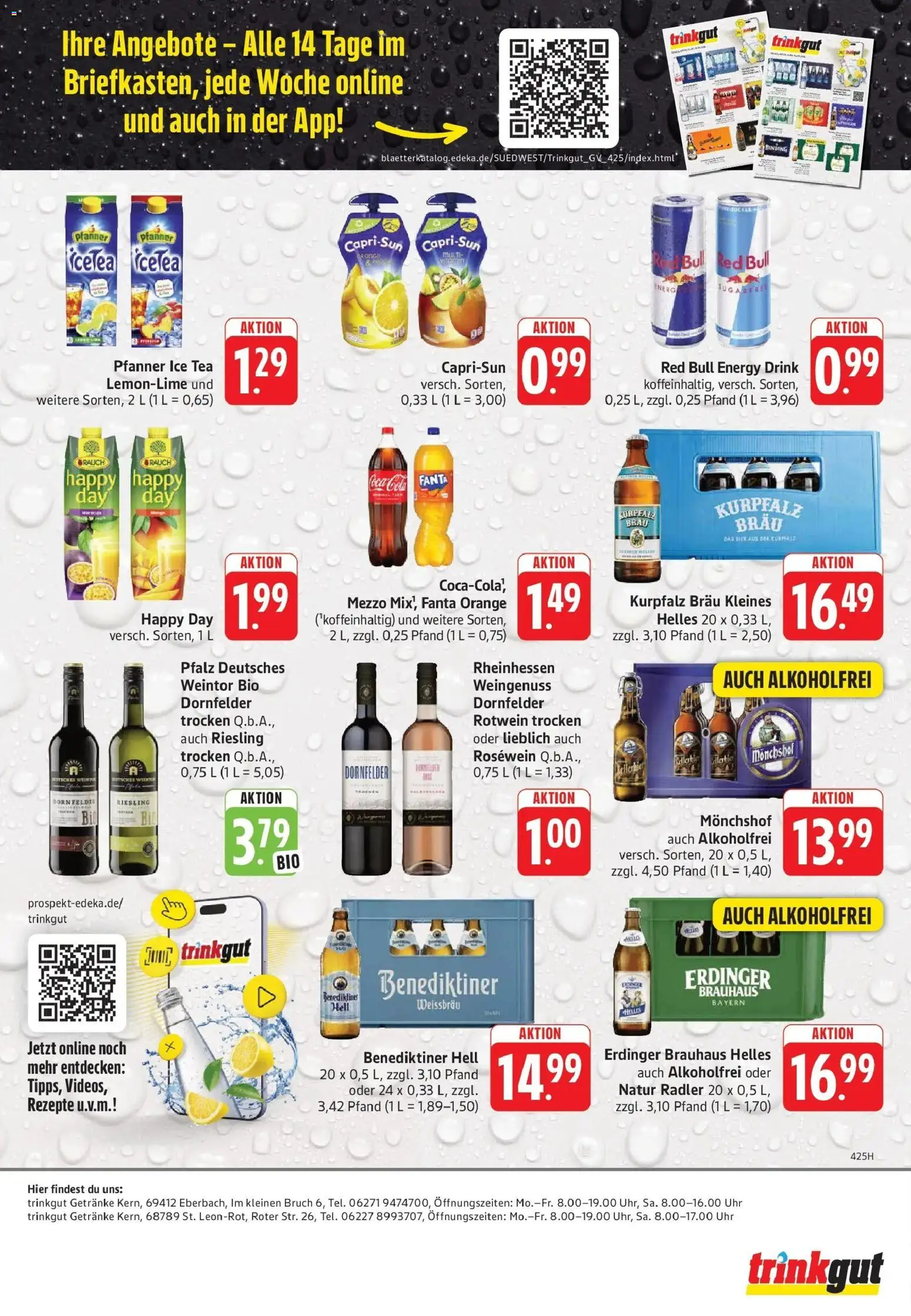Trinkgut Prospekt Eberbach (ab 12.10.2026) » Angebote online | Seite: 6 | Produkte: Red bull, Cola, Energy, Uhr
