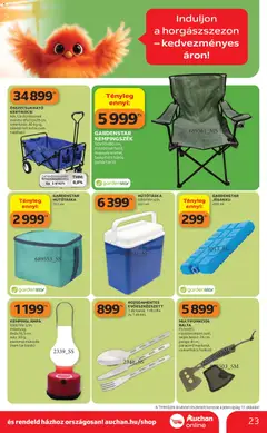 Auchan Kertészet és Szabadidő - amely érvényes a következő dátumtól: 16.04.2026 | Oldal: 23 | Termékek: Hűtőtáska, Kés