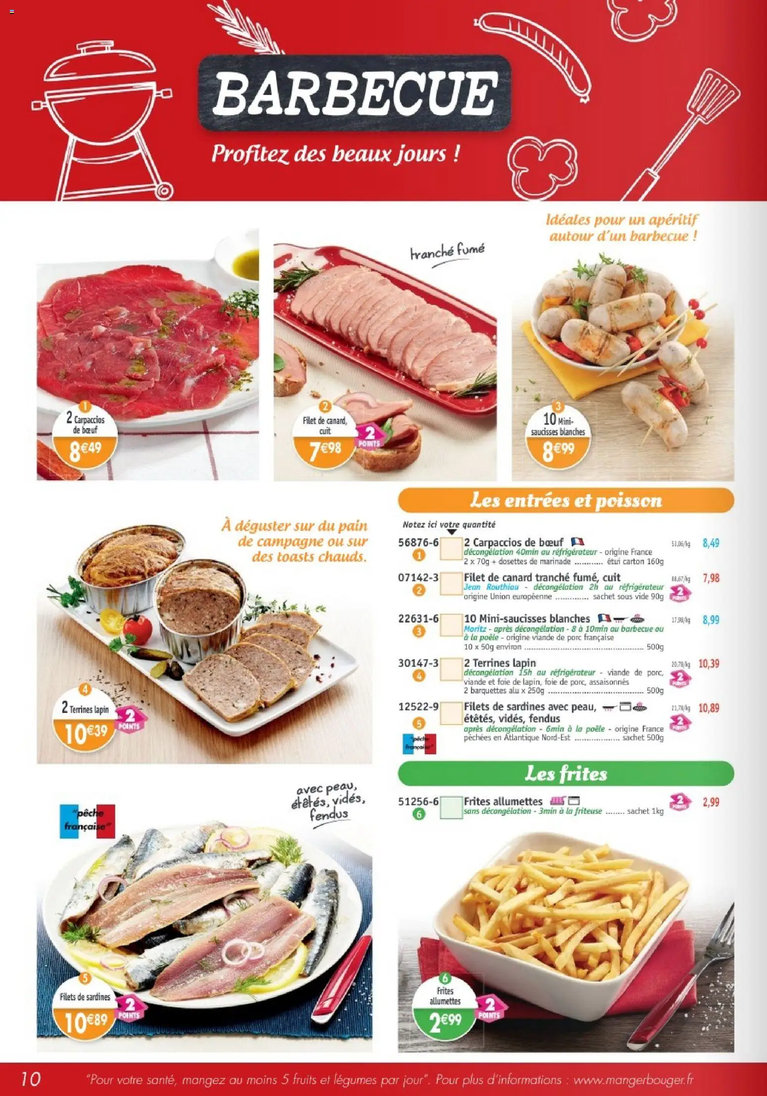 {H1} | Page: 10 | Produits: Étui, Pêche, Réfrigérateur, Sardines
