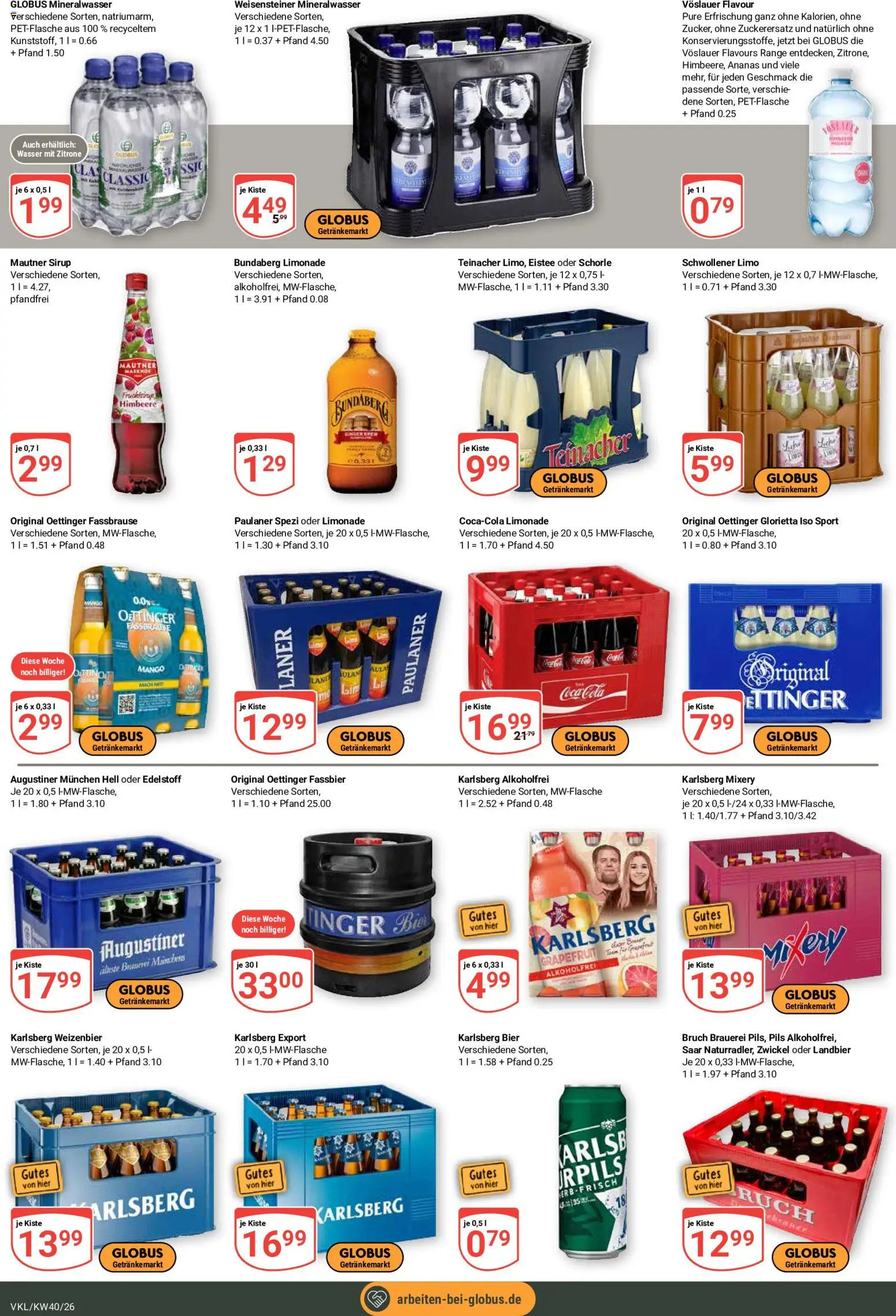 Globus Prospekt Völklingen – gültig ab 28.09.2026 | Seite: 19 | Produkte: Coca cola, Cola, Sirup, Fassbrause