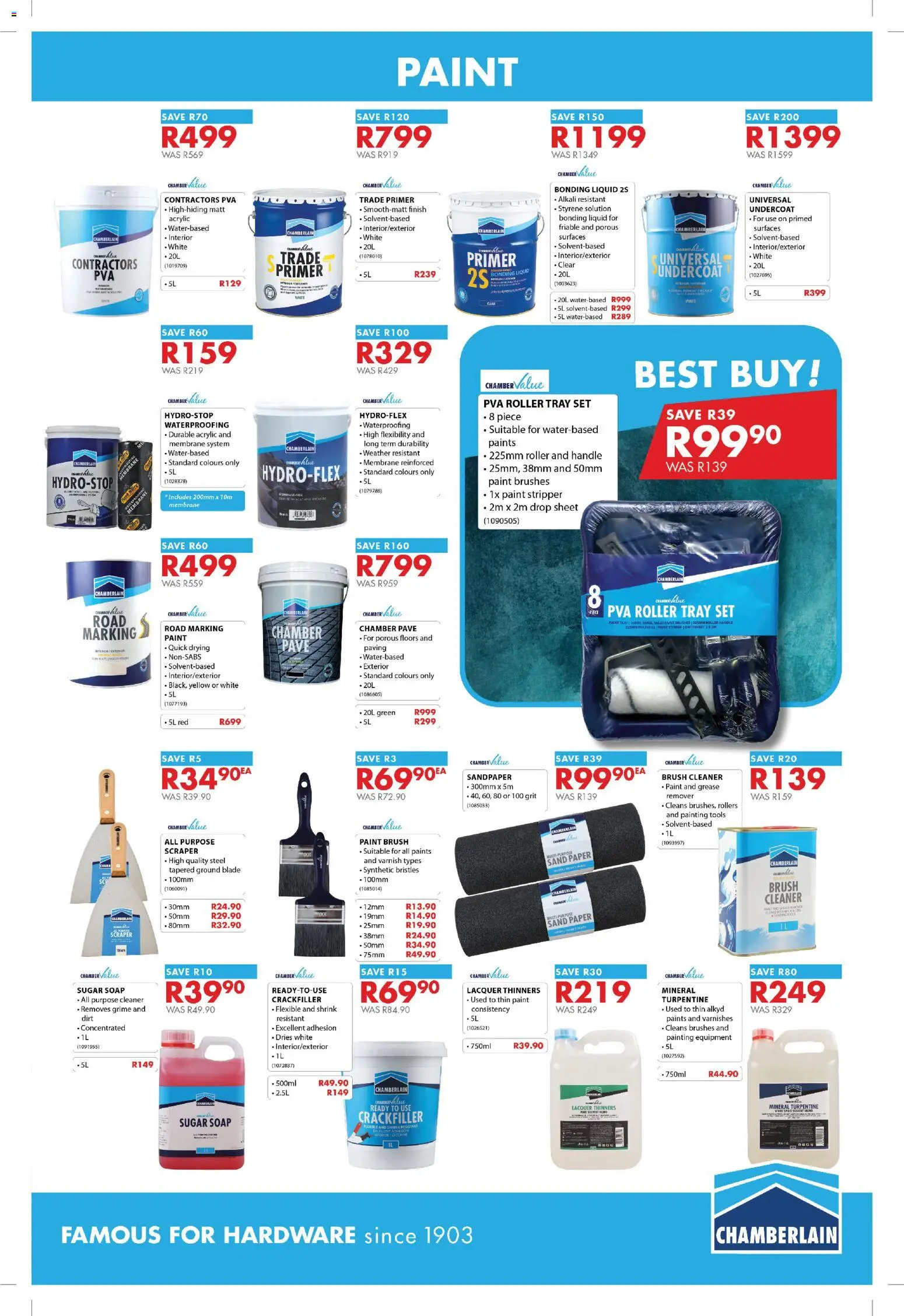 New Chamberlain catalogue – valid from 20/07/2026 | Page: 3 | Products: Brush, Bonding liquid, Soap, Paper