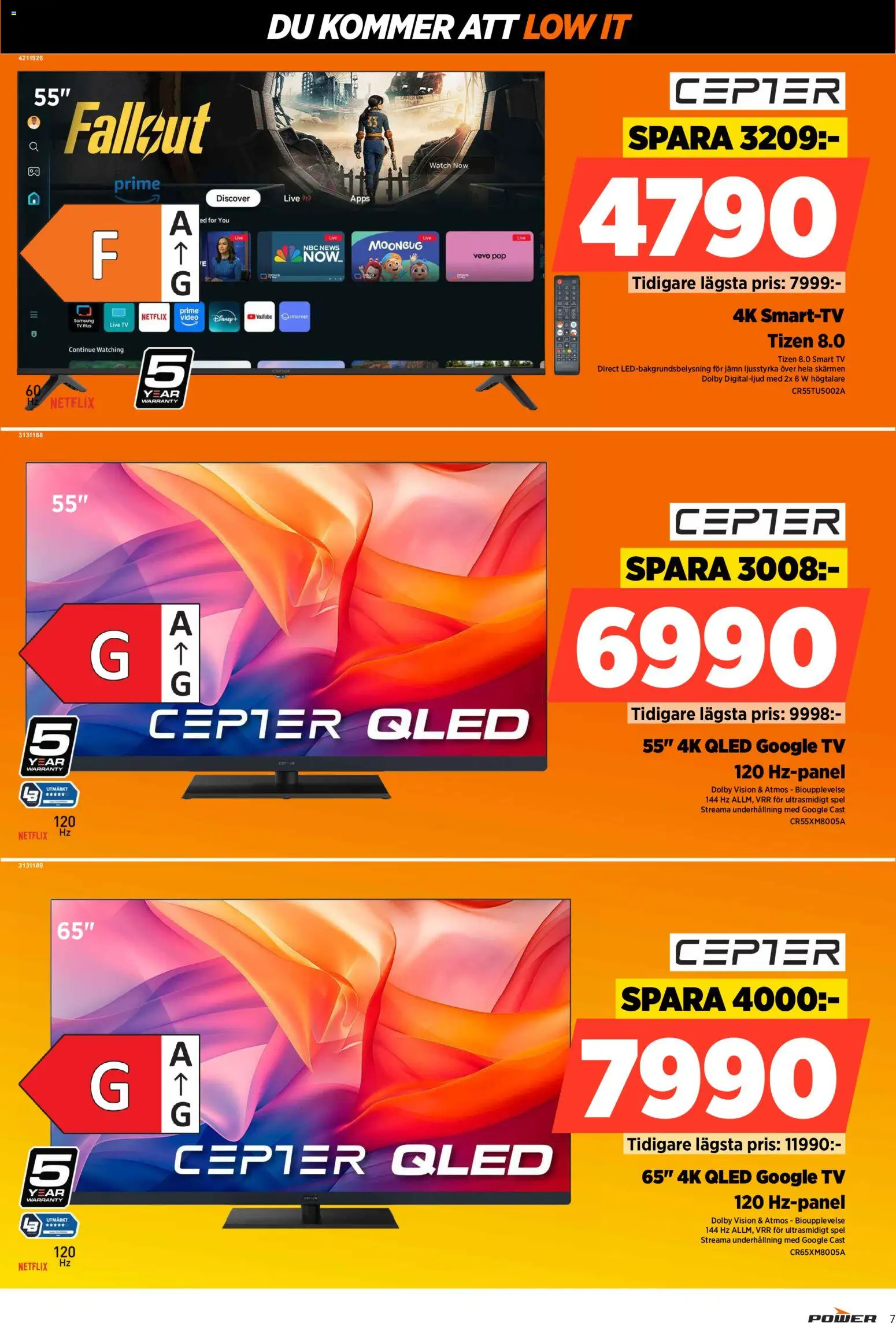 Power reklamblad aktuell från 28/09/2026 | Sida: 7 | Produkter: Smart tv, Tv, Spel, Högtalare